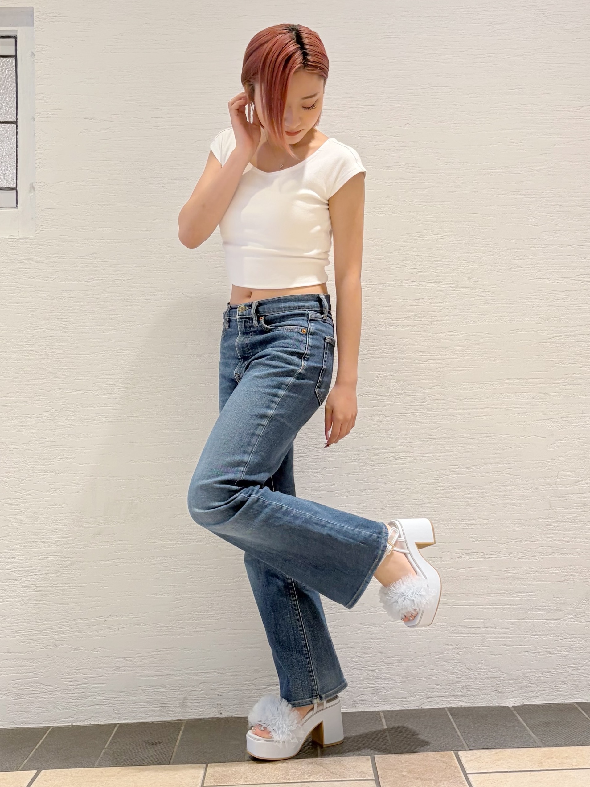 Maoさんの「ESPERANZA｜【ナチュ盛り／サンダル】2WAYフリルナチュ盛りサンダル」を使ったコーディネート