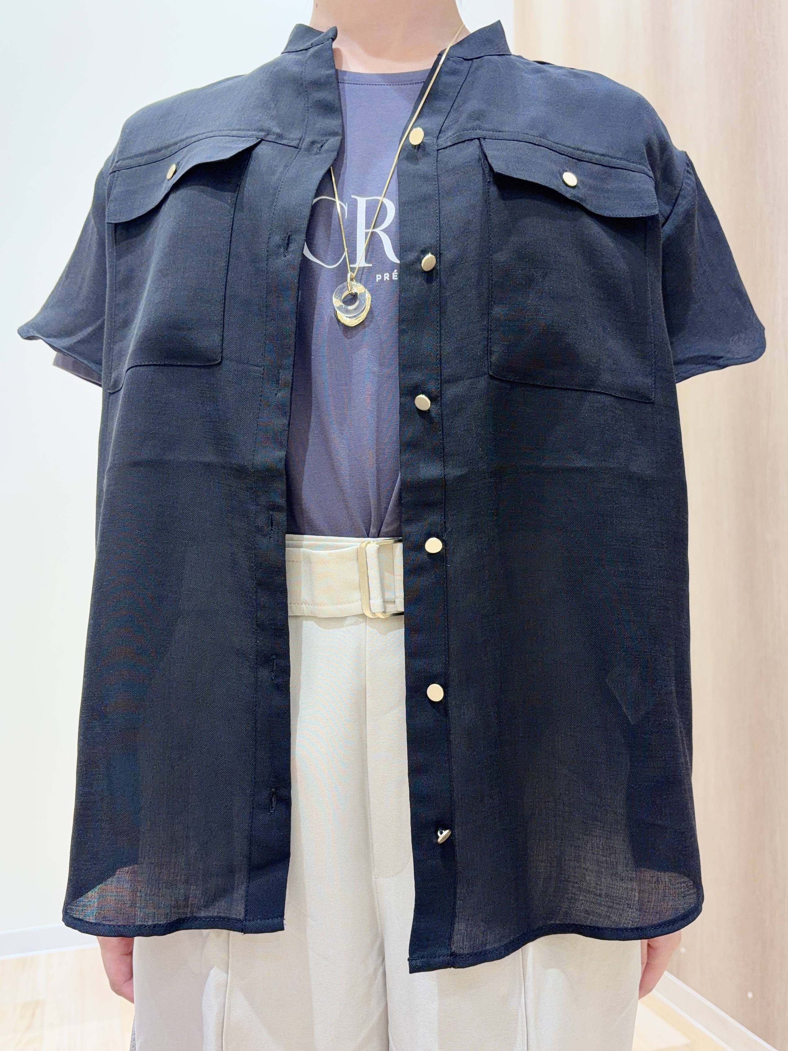 ayaneさんの「grove｜【遮熱／吸水速乾／接触冷感／UVカット】ベーシックロゴTシャツ」を使ったコーディネート