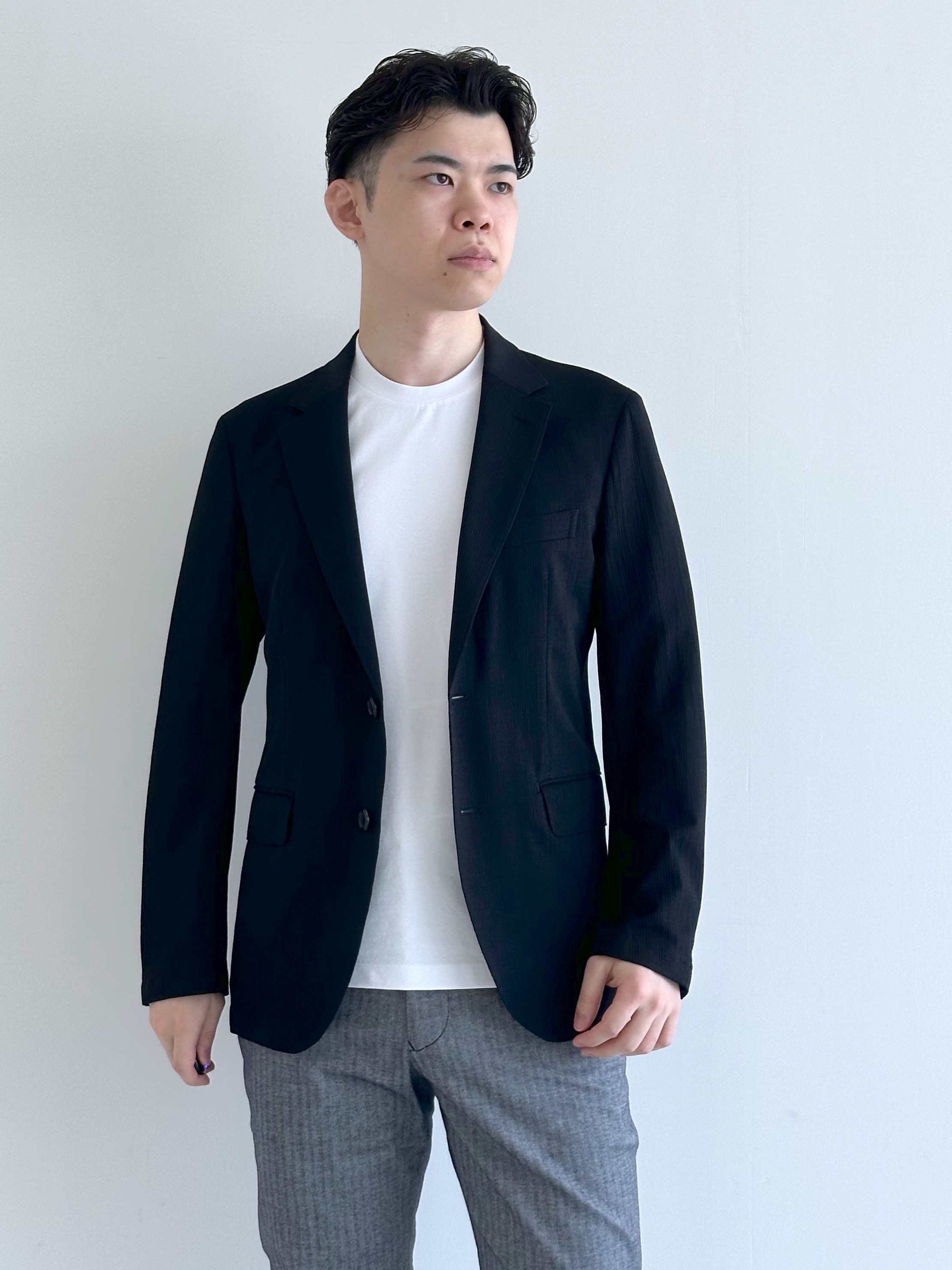 イッシーさんの「TAKEO KIKUCHI｜【Begin5月号掲載/通気性】トリコットサッカー ジャケット」を使ったコーディネート