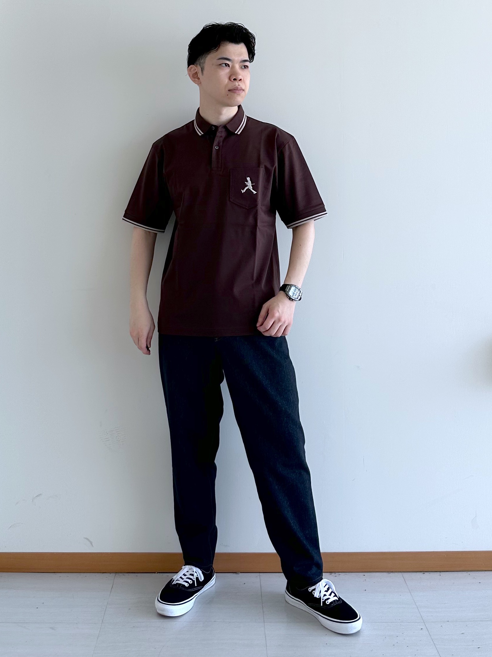 イッシーさんの「TAKEO KIKUCHI｜【BOWLER HAT LABEL】アイスクリアコットン ボーラーハットウォーカー ポロシャツ」を使ったコーディネート