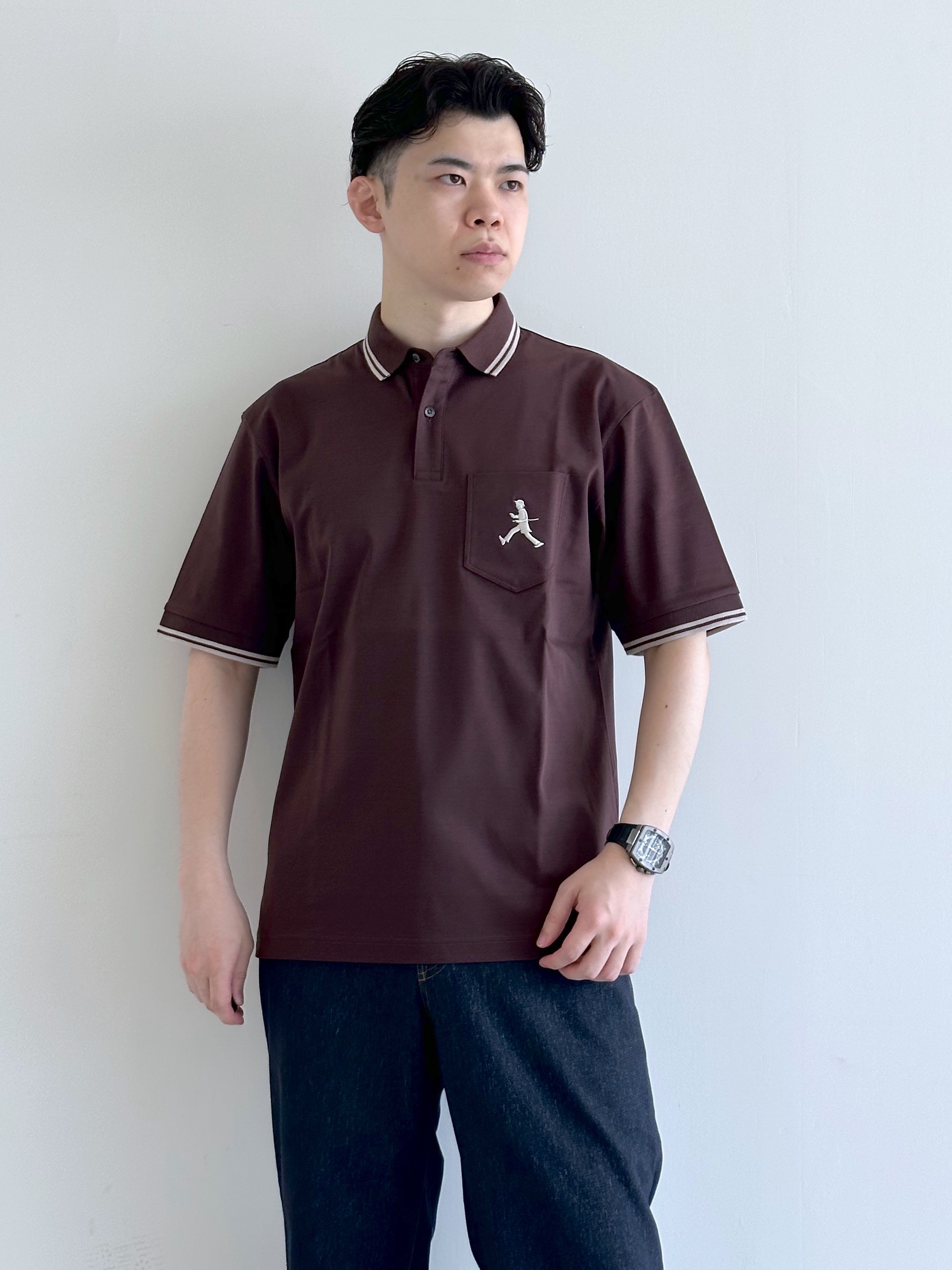 イッシーさんの「TAKEO KIKUCHI｜【BOWLER HAT LABEL】アイスクリアコットン ボーラーハットウォーカー ポロシャツ」を使ったコーディネート