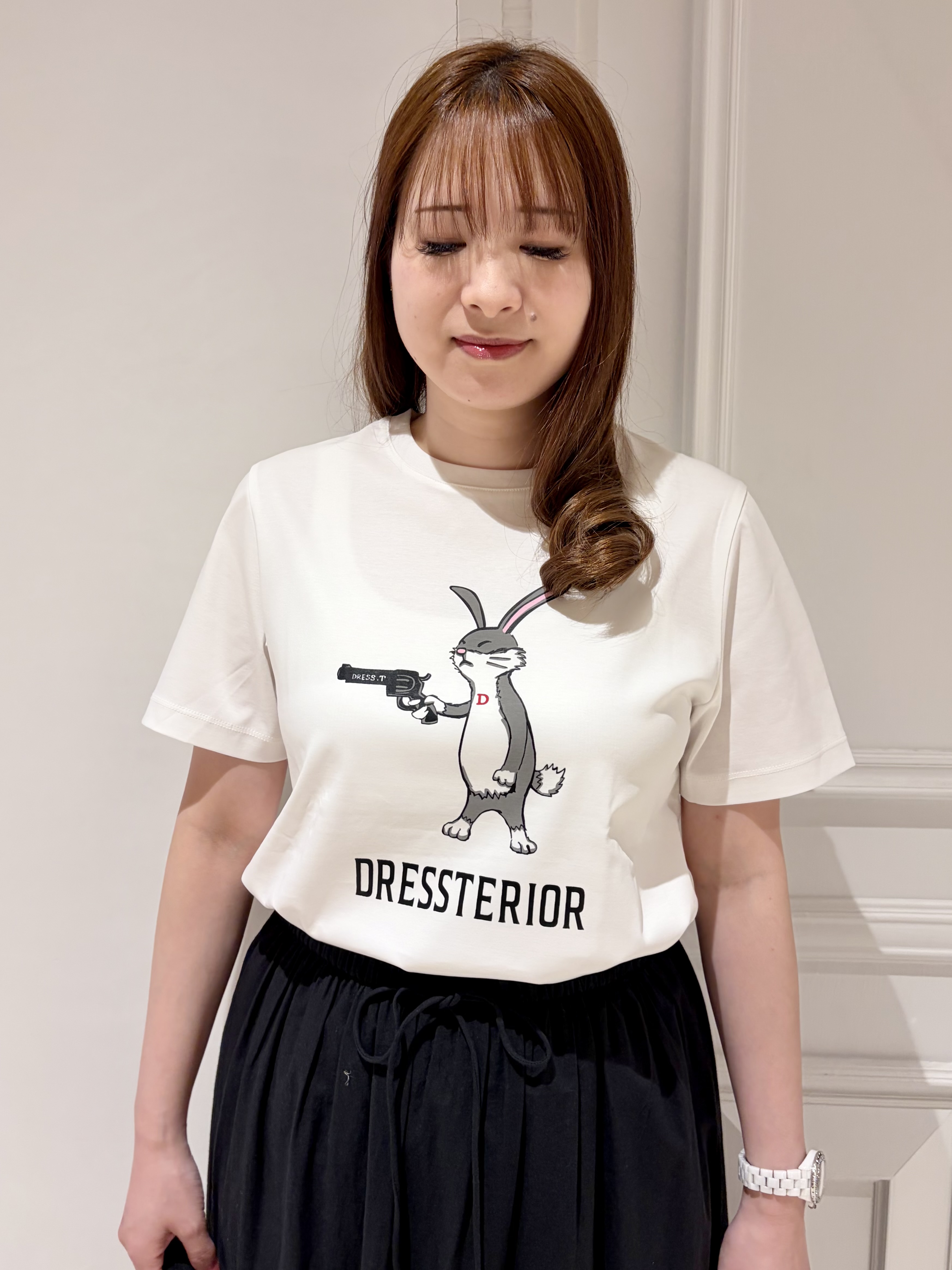 minowaさんの「DRESSTERIOR｜【接触冷感／抗菌防臭／消臭】アイスクリアコットン ピストルラビットT」を使ったコーディネート