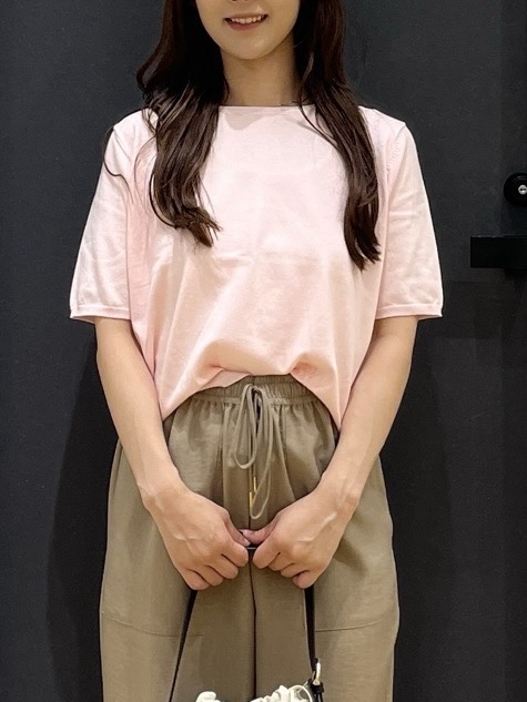 Minaさんの「Dessin｜【9色展開/接触冷感/UVカット】ドライタッチサマーニットT」を使ったコーディネート