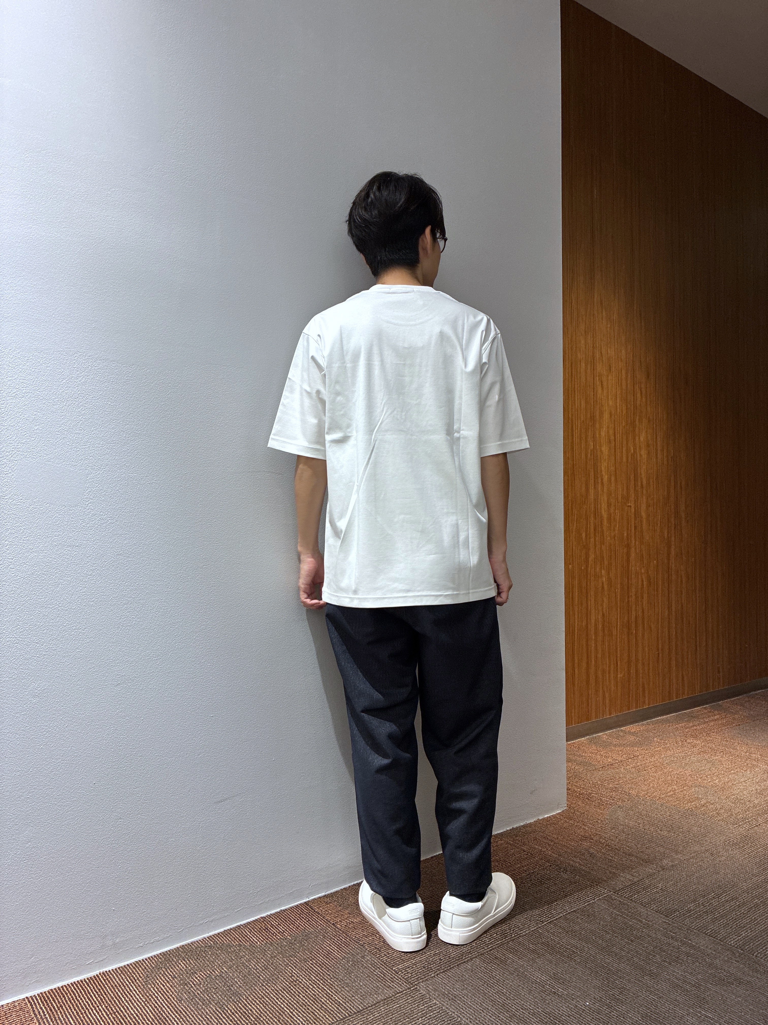 わいずみさんの「TAKEO KIKUCHI｜【通気性】トリコットサッカー オープンカラー シャツ」を使ったコーディネート