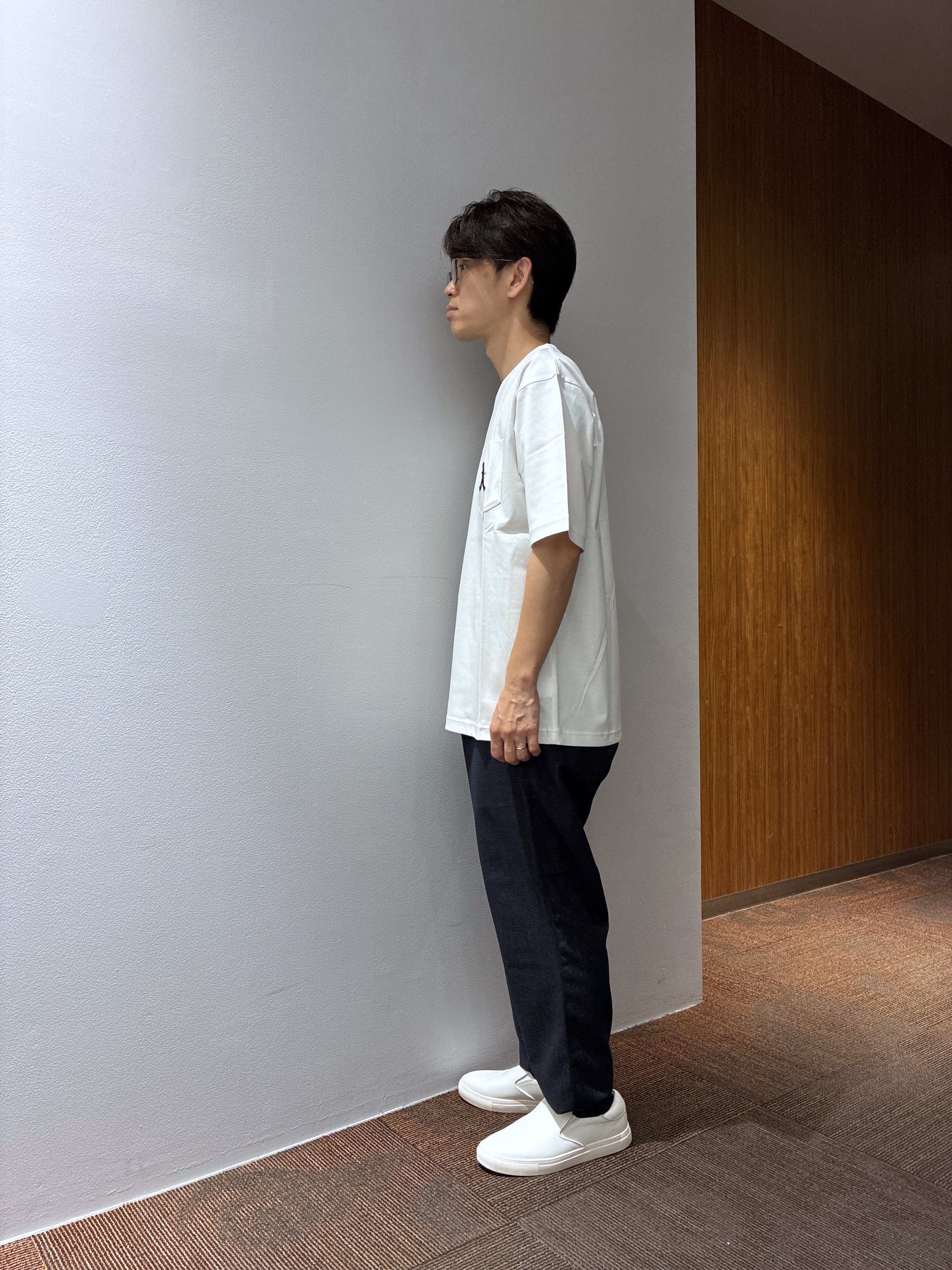 わいずみさんの「TAKEO KIKUCHI｜【通気性】トリコットサッカー オープンカラー シャツ」を使ったコーディネート