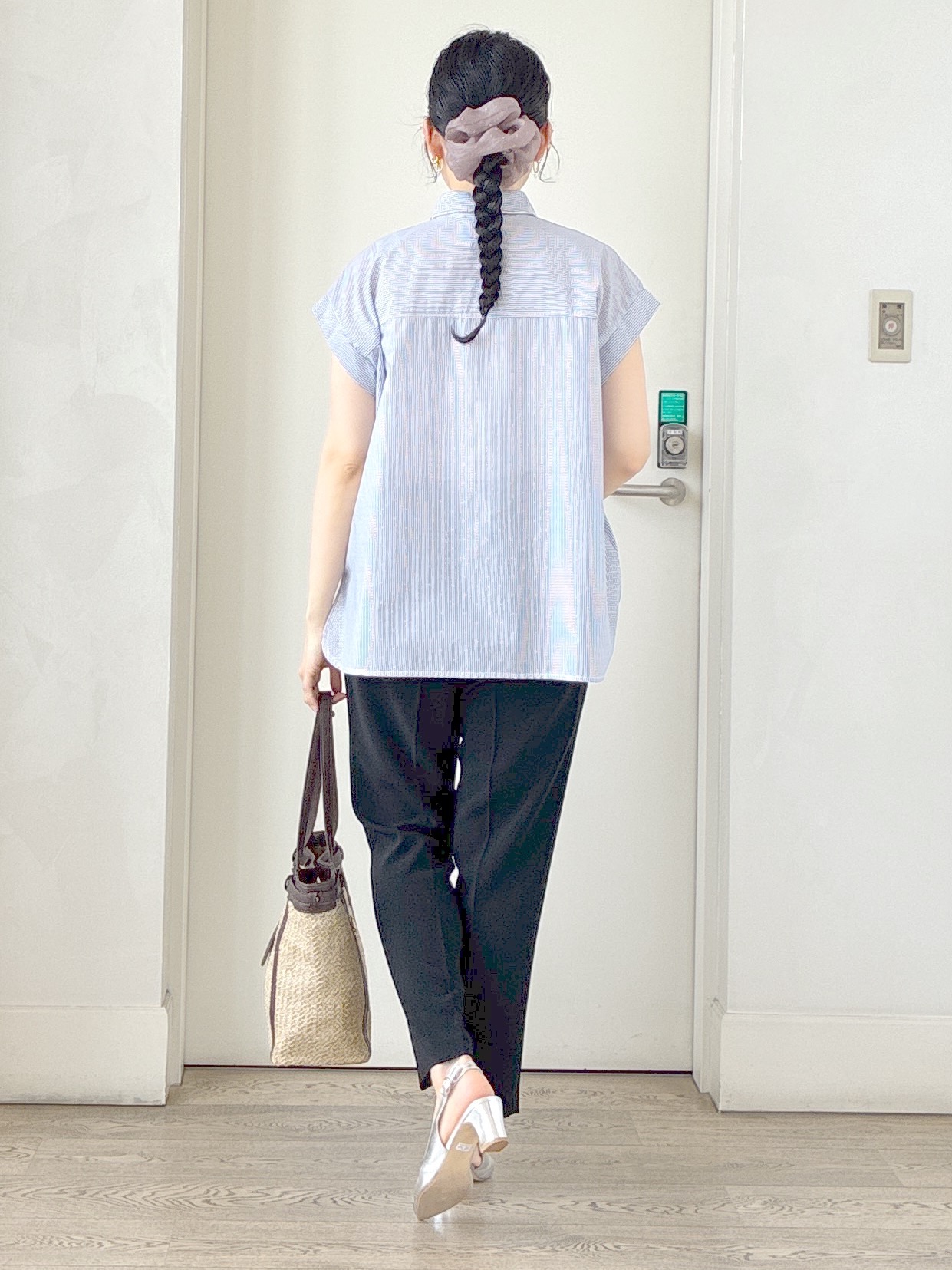  beni_gingerさんの「Reflect｜【接触冷感】フレンチスリーブシャツブラウス」を使ったコーディネート