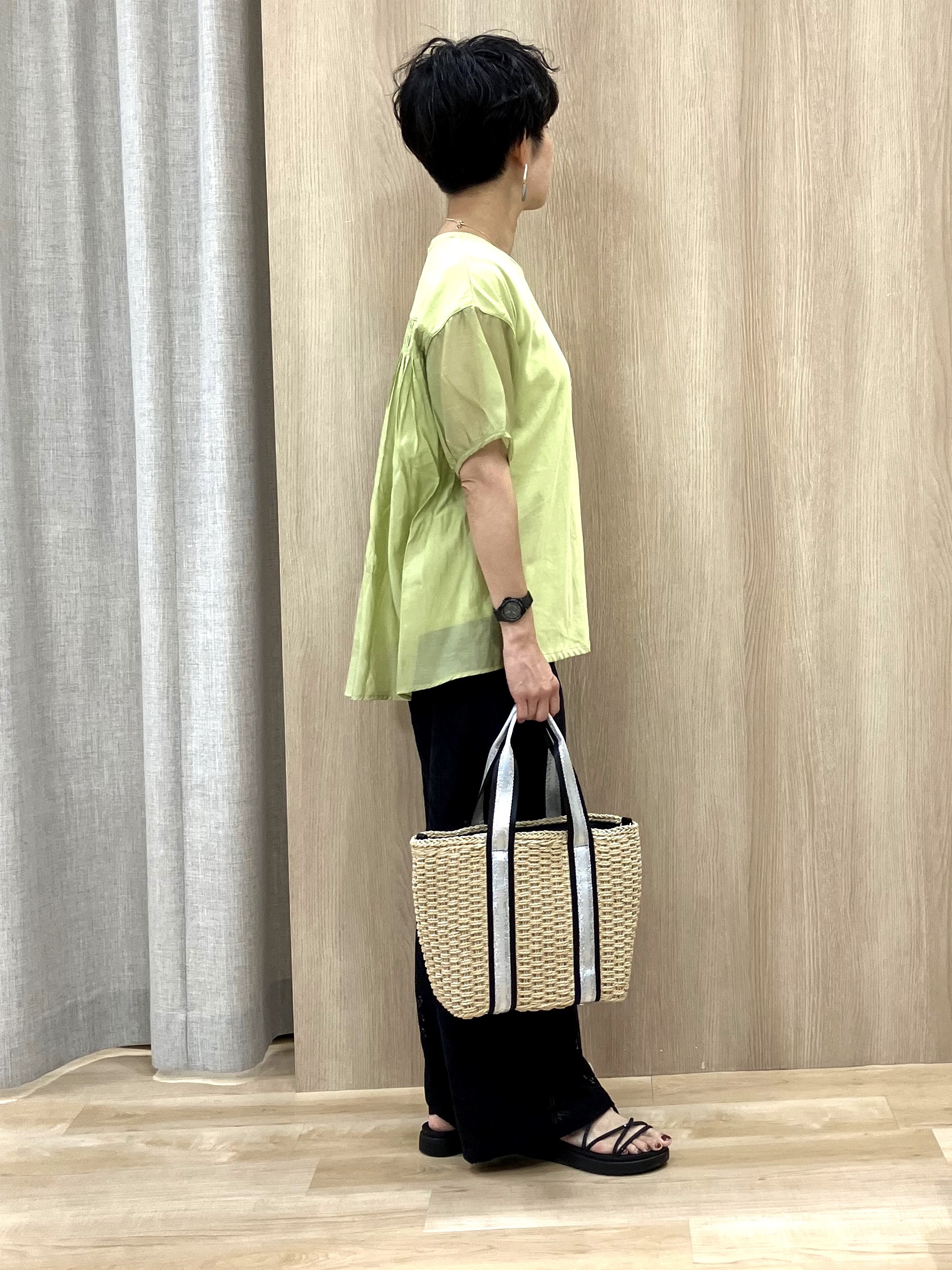 Keiさんの「grove｜【貴島明日香さん着用/UVカット】体型カバー叶う、バックプリーツTシャツ」を使ったコーディネート