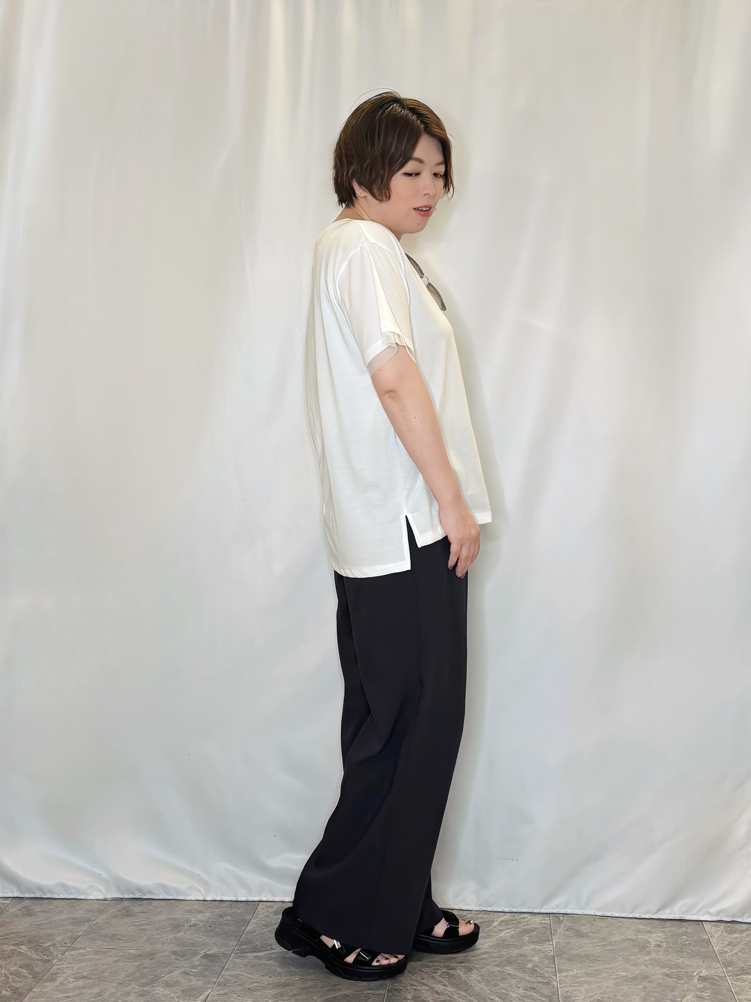たみさんの「SHOO･LA･RUE｜【高レビュー/洗濯機可/セットアップ可】軽凛(かろりん) ひんやり半袖ジャケット」を使ったコーディネート