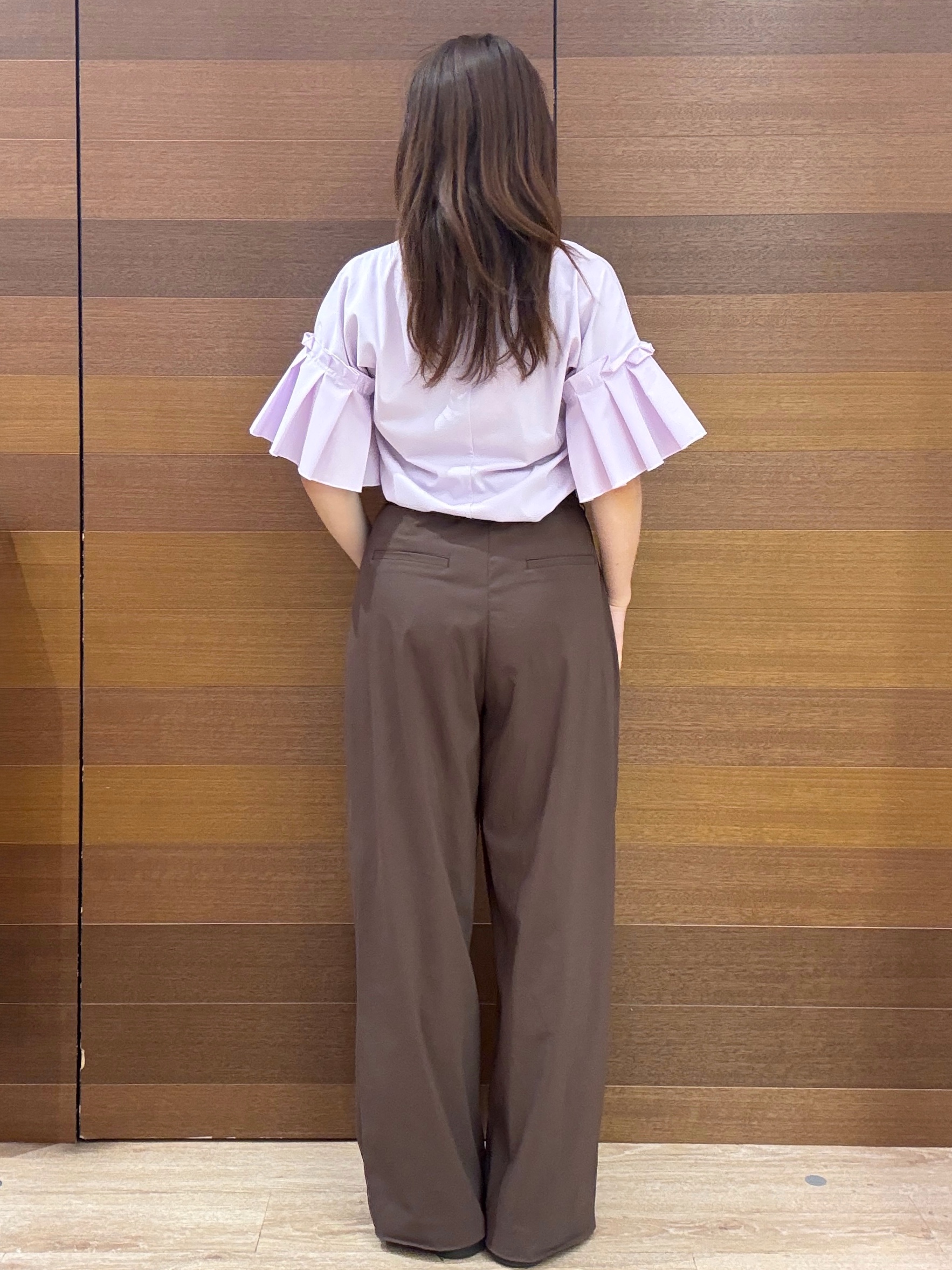 maichiさんの「OPAQUE.CLIP｜【接触冷感】タックスリーブカットソー《洗濯機OK》」を使ったコーディネート