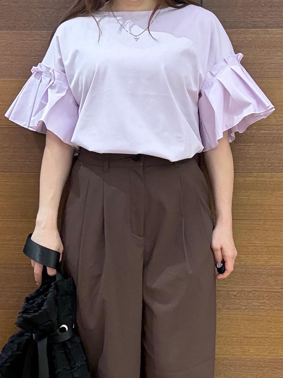 maichiさんの「OPAQUE.CLIP｜【接触冷感】タックスリーブカットソー《洗濯機OK》」を使ったコーディネート