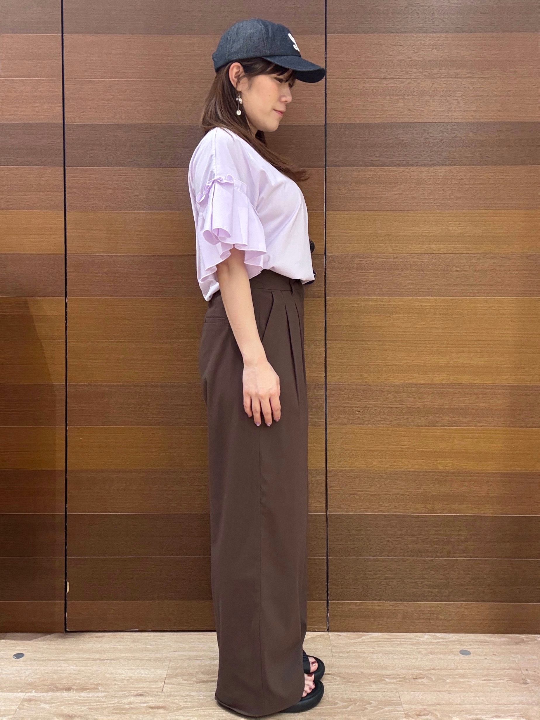 maichiさんの「OPAQUE.CLIP｜【接触冷感】タックスリーブカットソー《洗濯機OK》」を使ったコーディネート