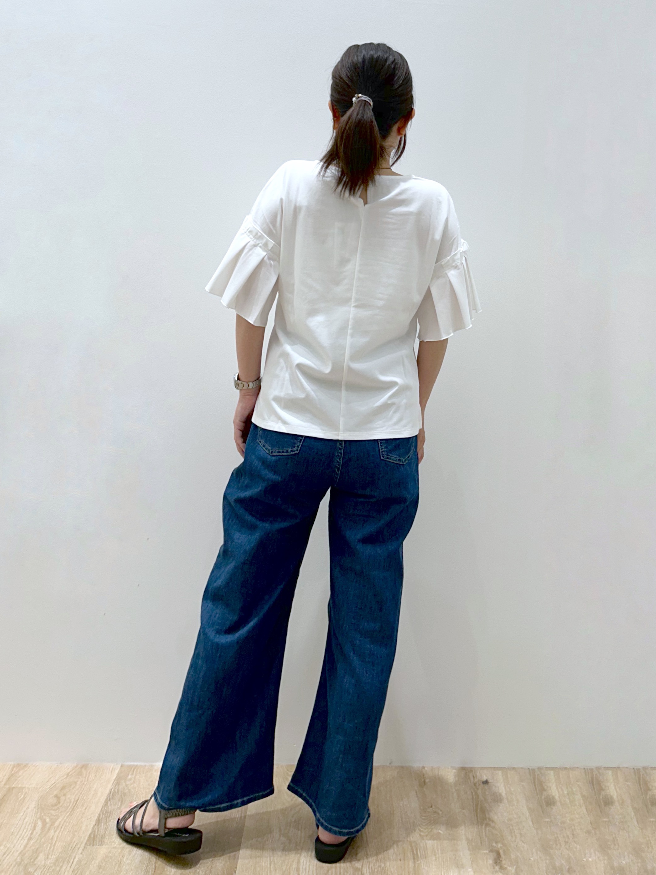 ひろみさんの「OPAQUE.CLIP｜【接触冷感】タックスリーブカットソー《洗濯機OK》」を使ったコーディネート