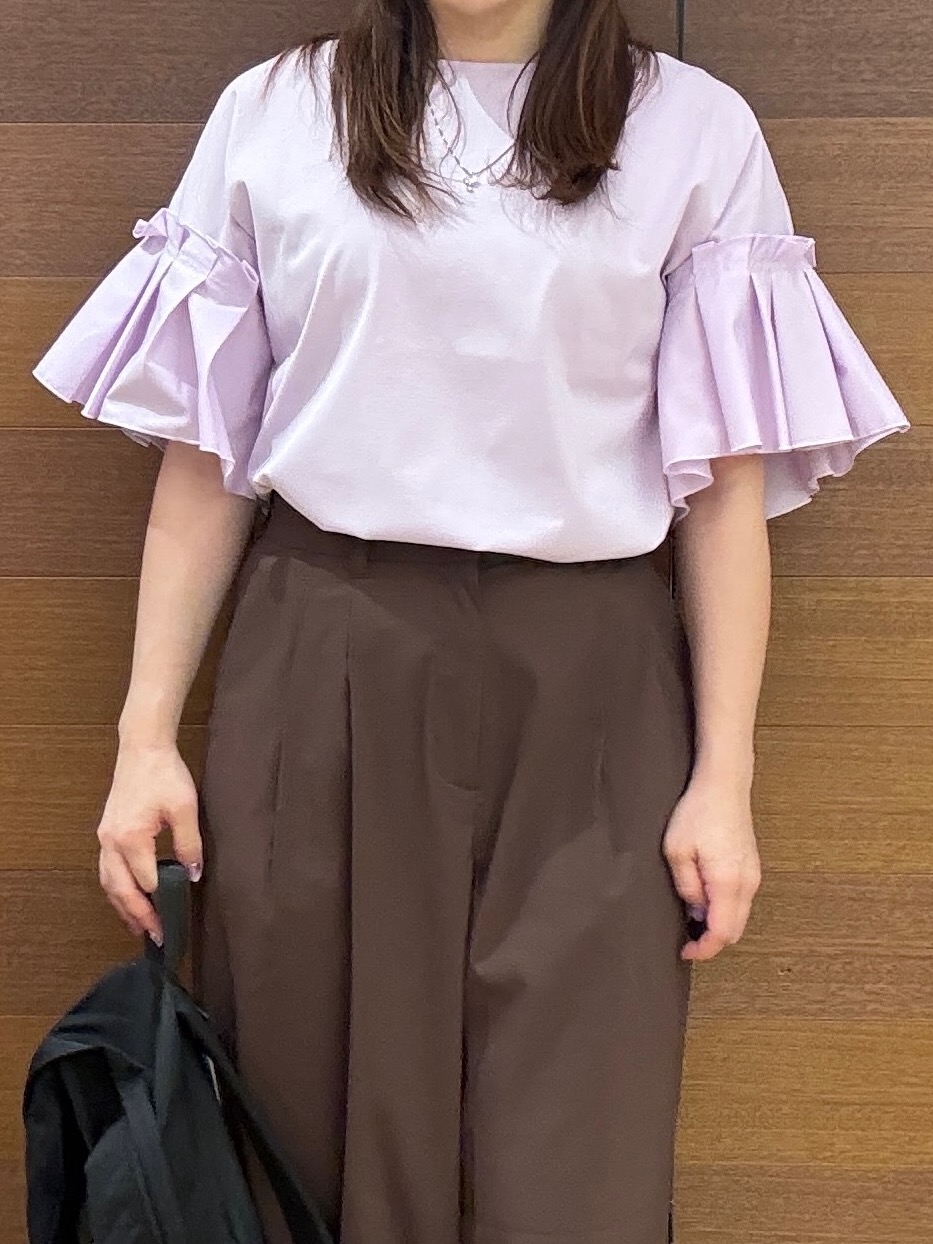 maichiさんの「OPAQUE.CLIP｜【接触冷感】タックスリーブカットソー《洗濯機OK》」を使ったコーディネート