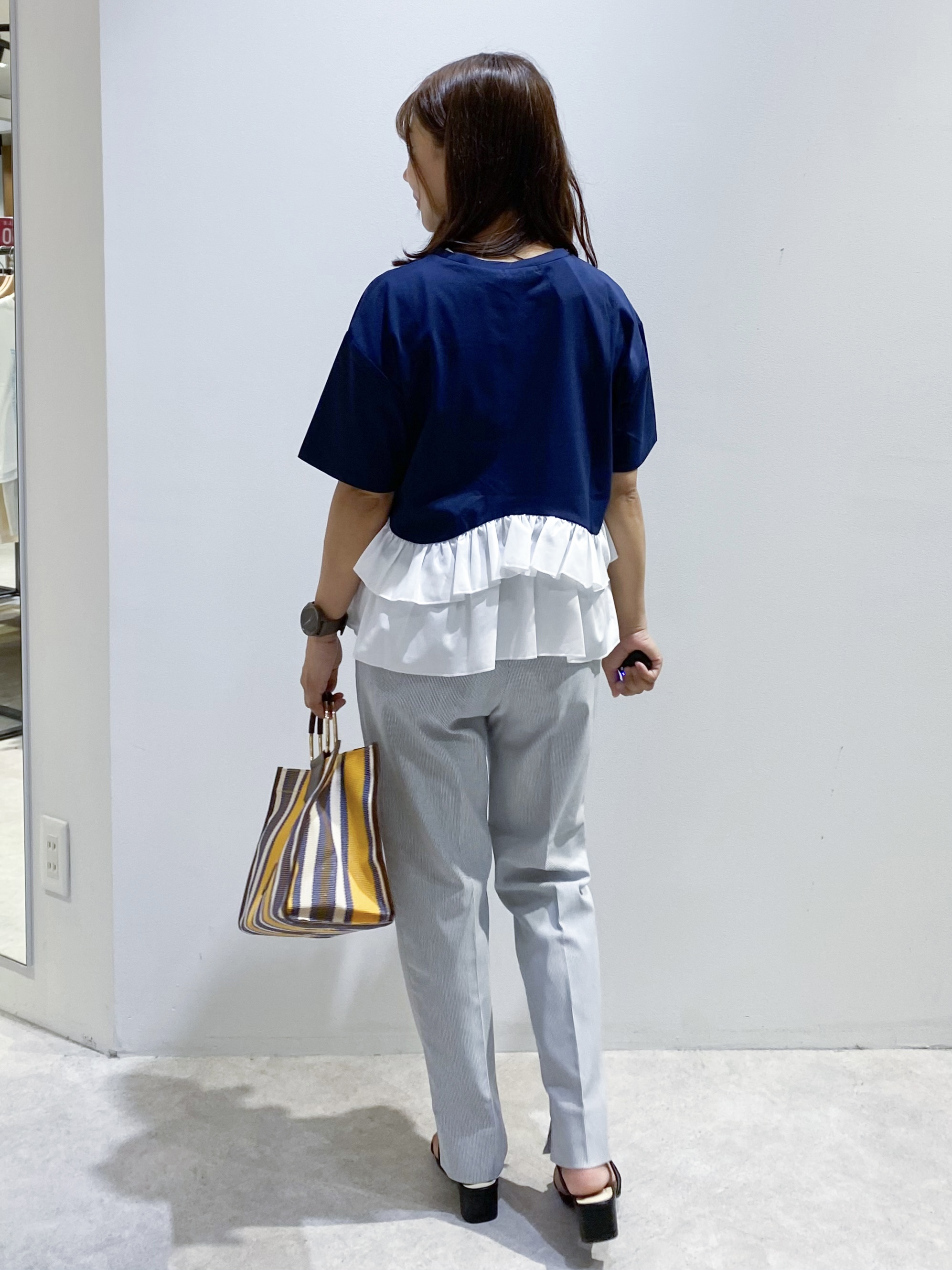 ちぃさんの「OPAQUE.CLIP｜裾フリルドッキングTシャツ【洗濯機OK】」を使ったコーディネート