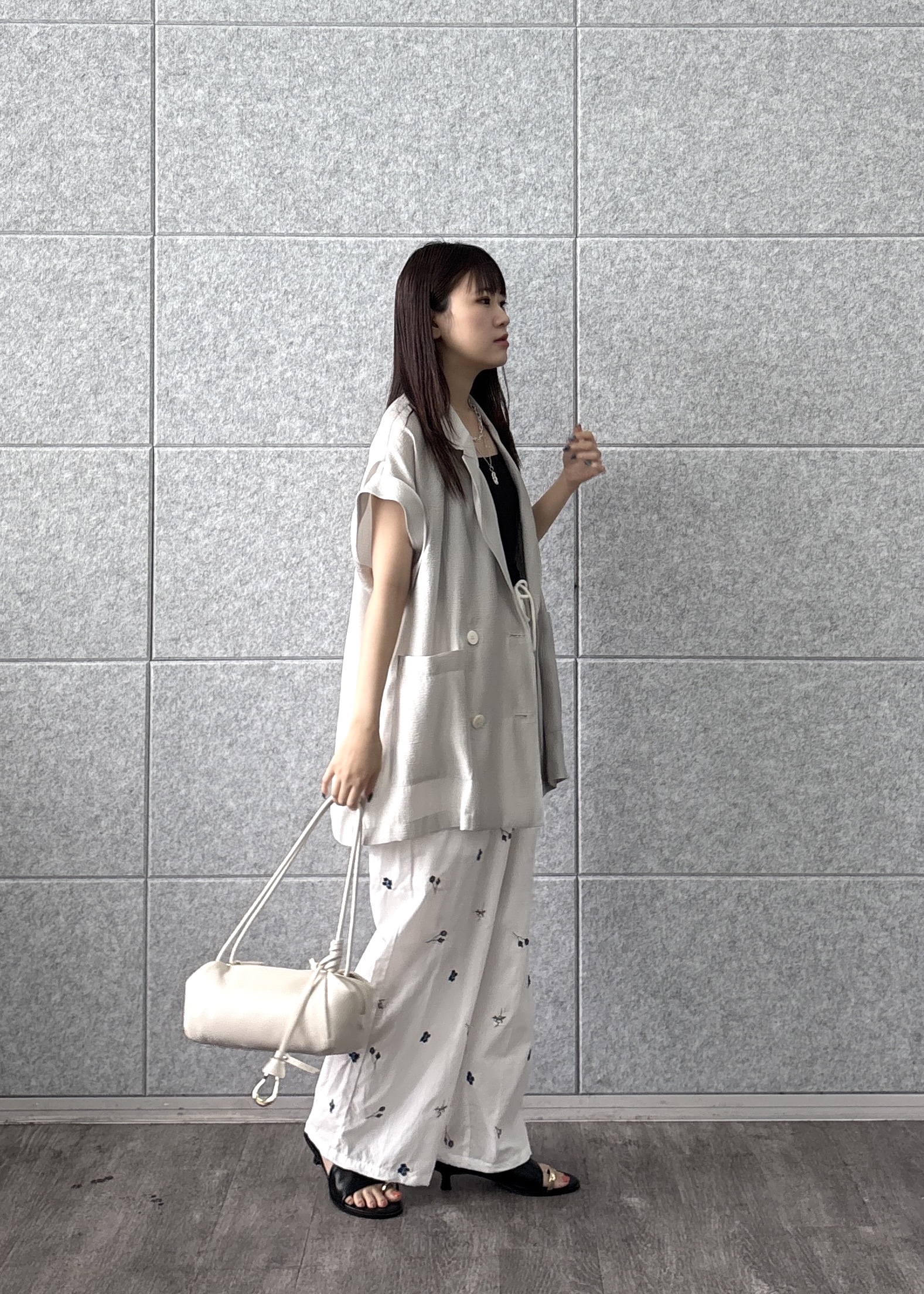Renoさんの「INDIVI｜ワッシャーシアーダブルジャケット」を使ったコーディネート