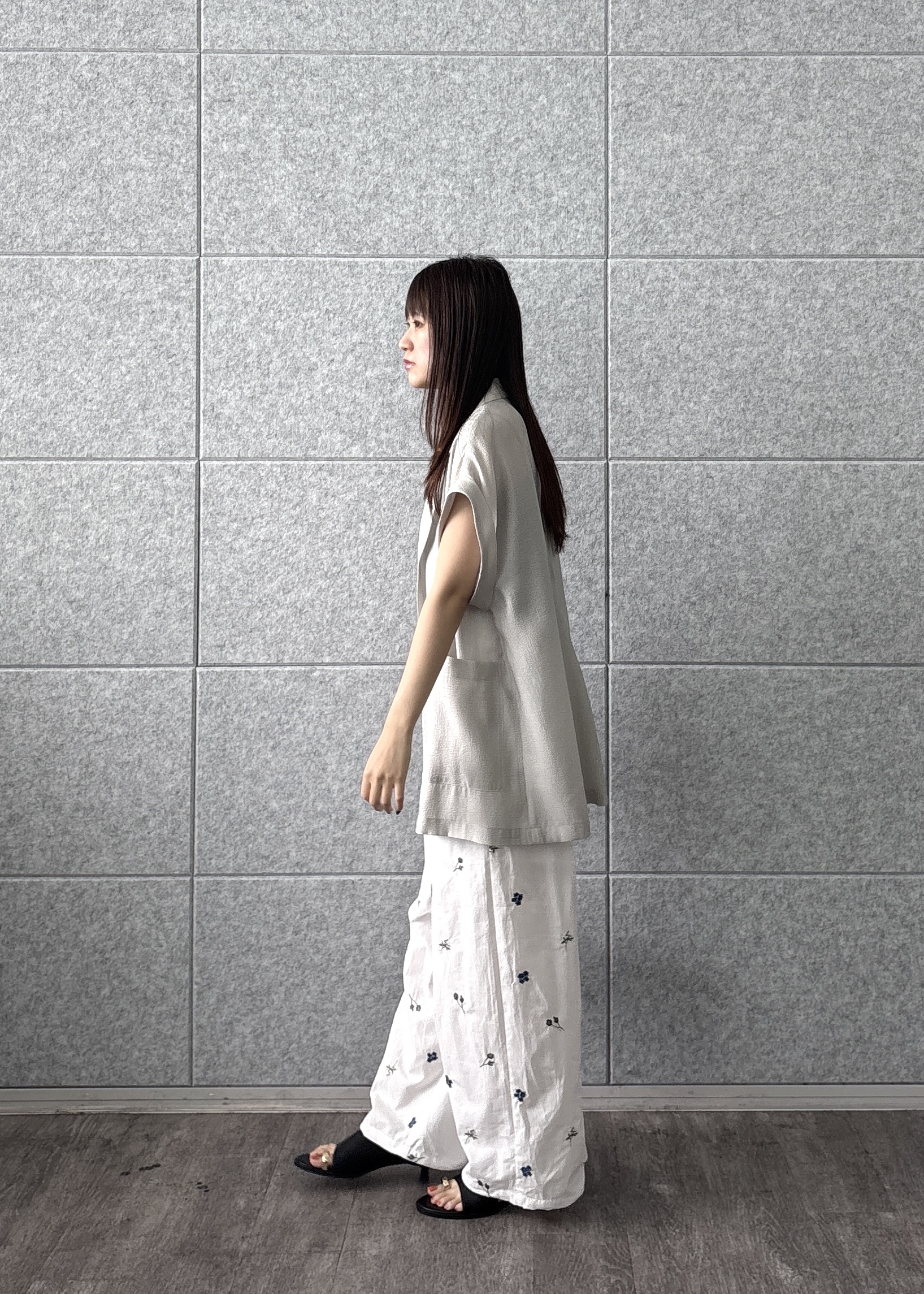 Renoさんの「INDIVI｜ワッシャーシアーダブルジャケット」を使ったコーディネート