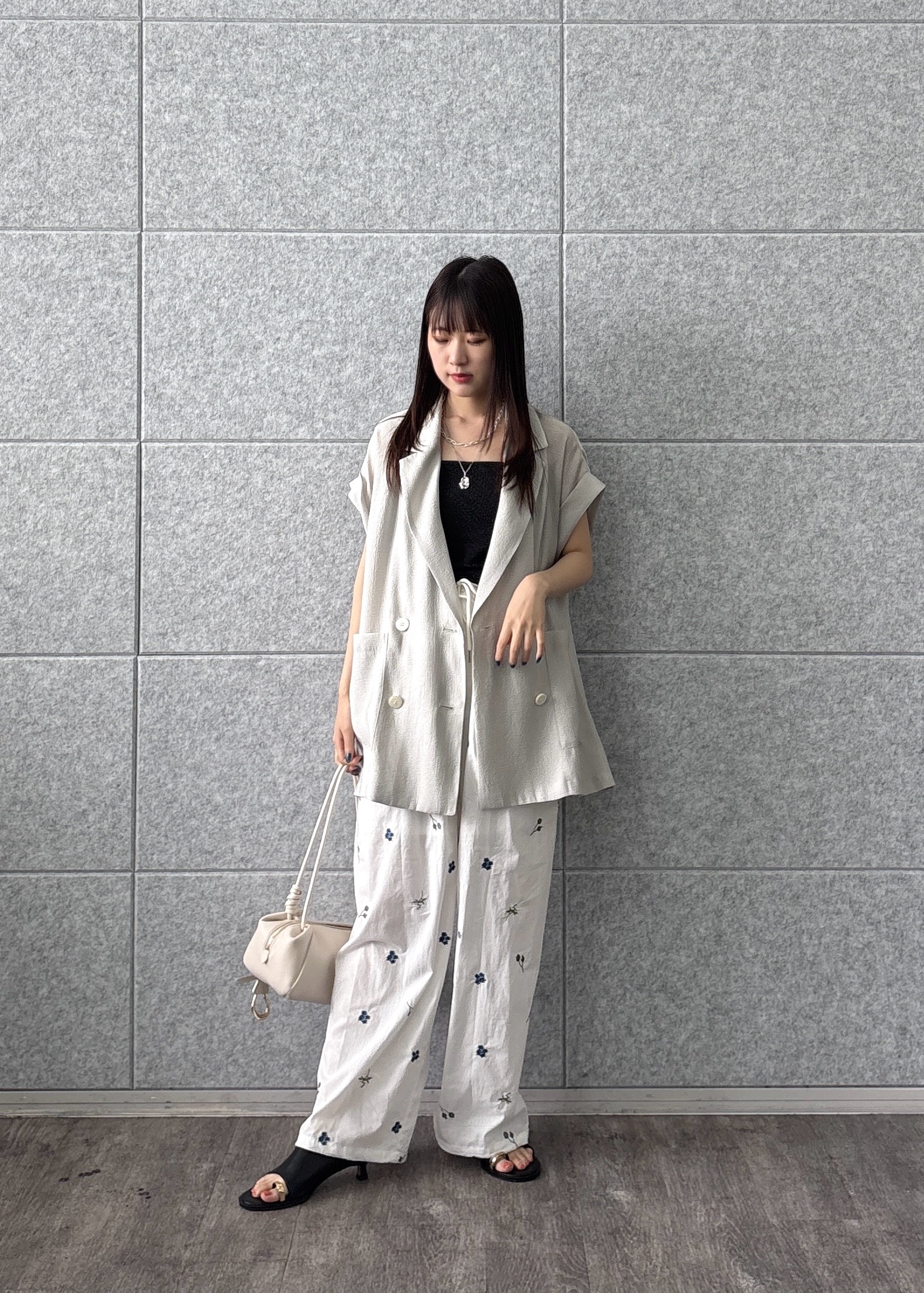 Renoさんの「INDIVI｜ワッシャーシアーダブルジャケット」を使ったコーディネート