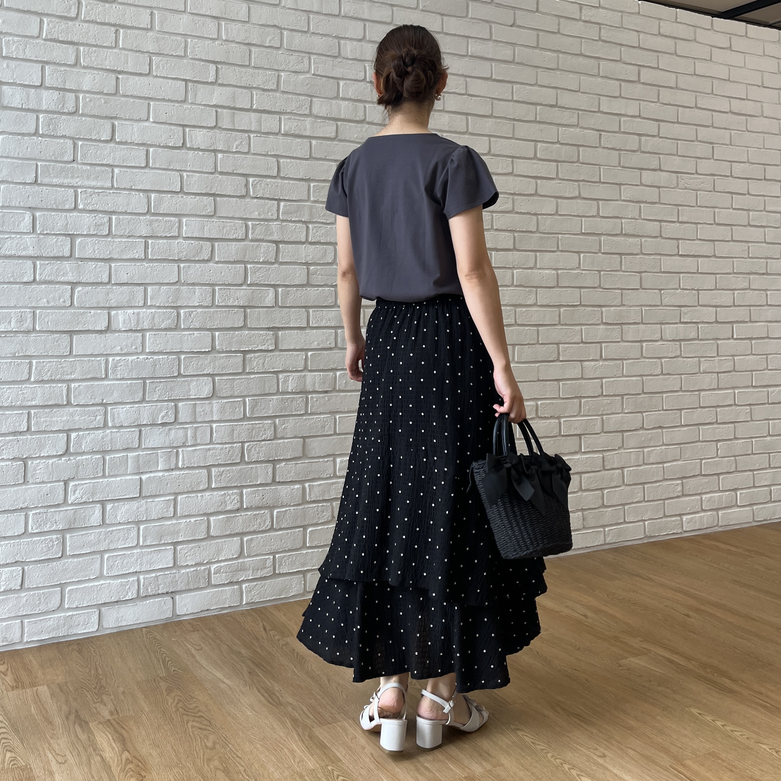 makiさんの「Couture brooch｜【接触冷感・UVカット・洗える】CATプリントTシャツ」を使ったコーディネート