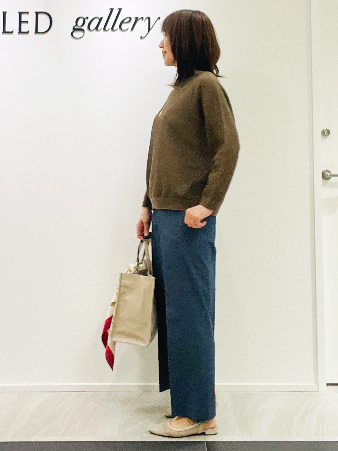 めいさんの「UNTITLED｜シアーメッシュニット」を使ったコーディネート