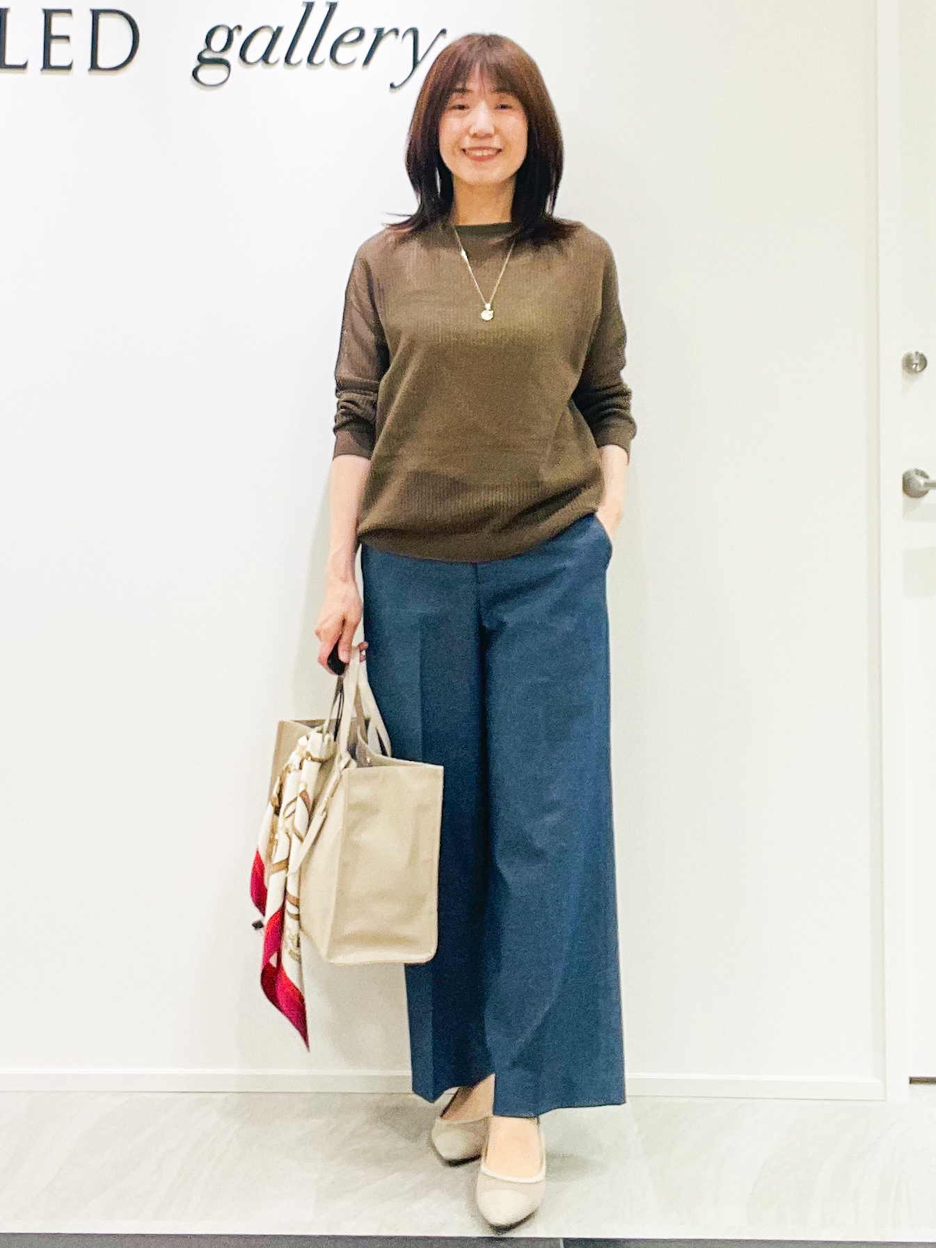 めいさんの「UNTITLED｜シアーメッシュニット」を使ったコーディネート