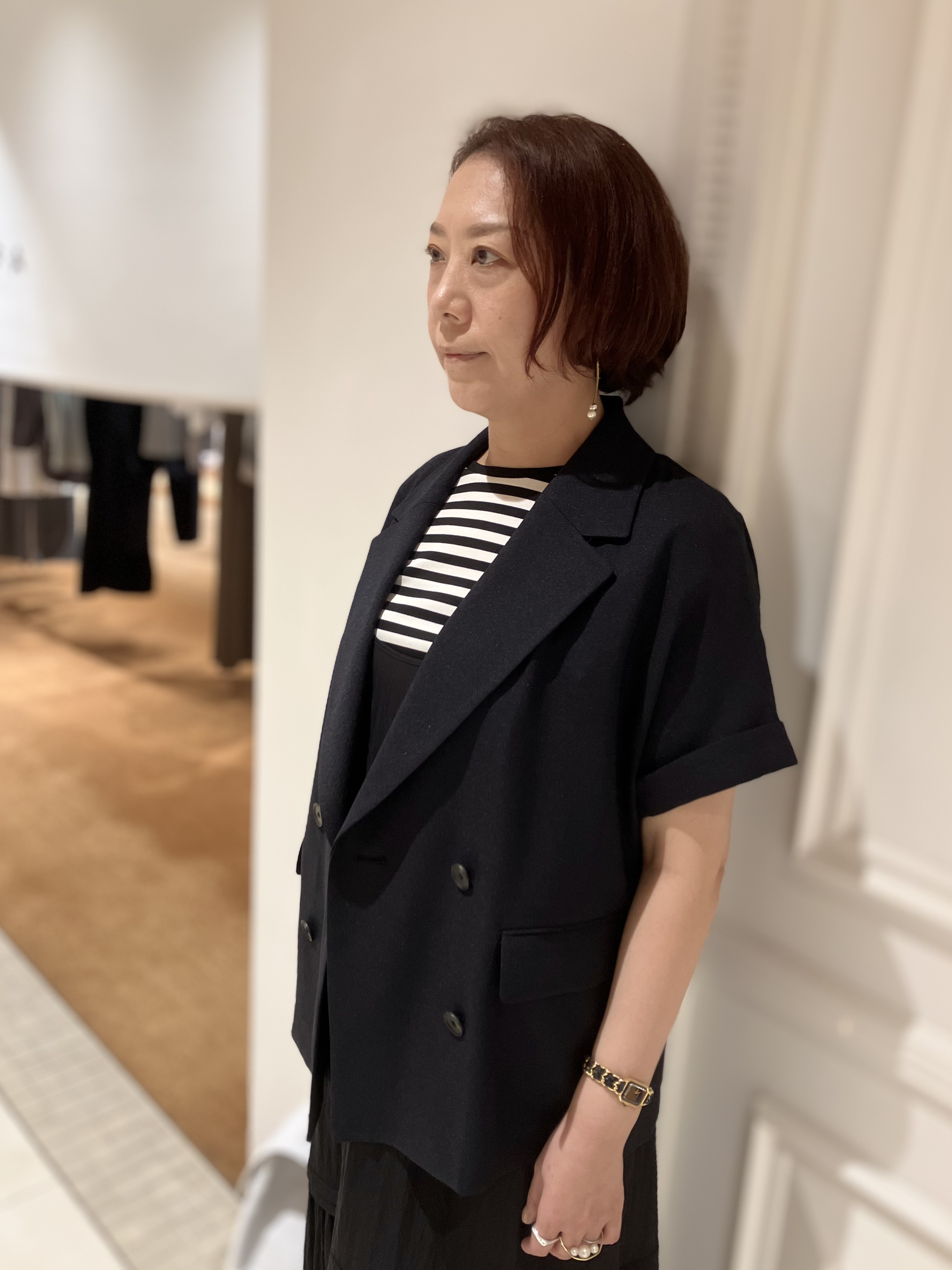 TAJIさんの「DRESSTERIOR｜【セットアップ可/UVカット/接触冷感/吸水速乾】ウォッシャブル リネンライクドルマンジャケット」を使ったコーディネート