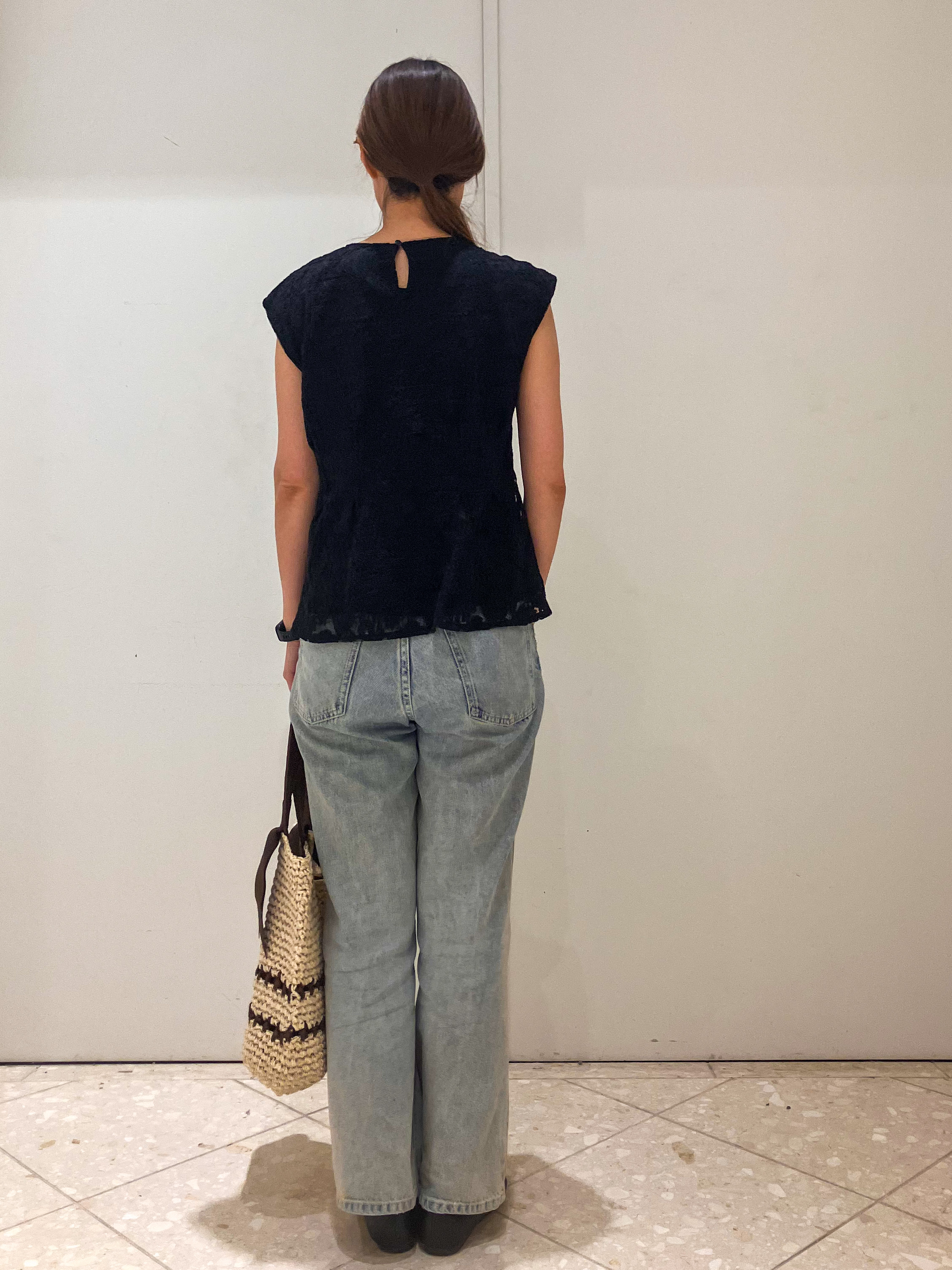  Maruさんの「OPAQUE.CLIP｜シアーフラワー刺繍ペプラムブラウス【イージーアイロン／洗濯機OK】」を使ったコーディネート