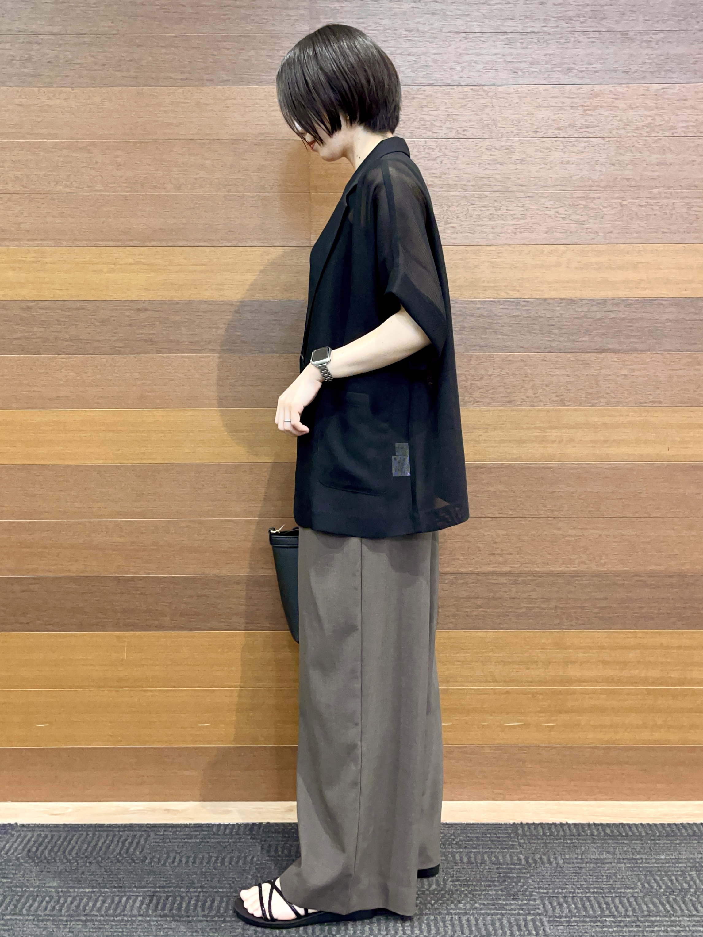 umiさんの「OPAQUE.CLIP｜メッシュテーラードジャケット【洗濯機OK】」を使ったコーディネート