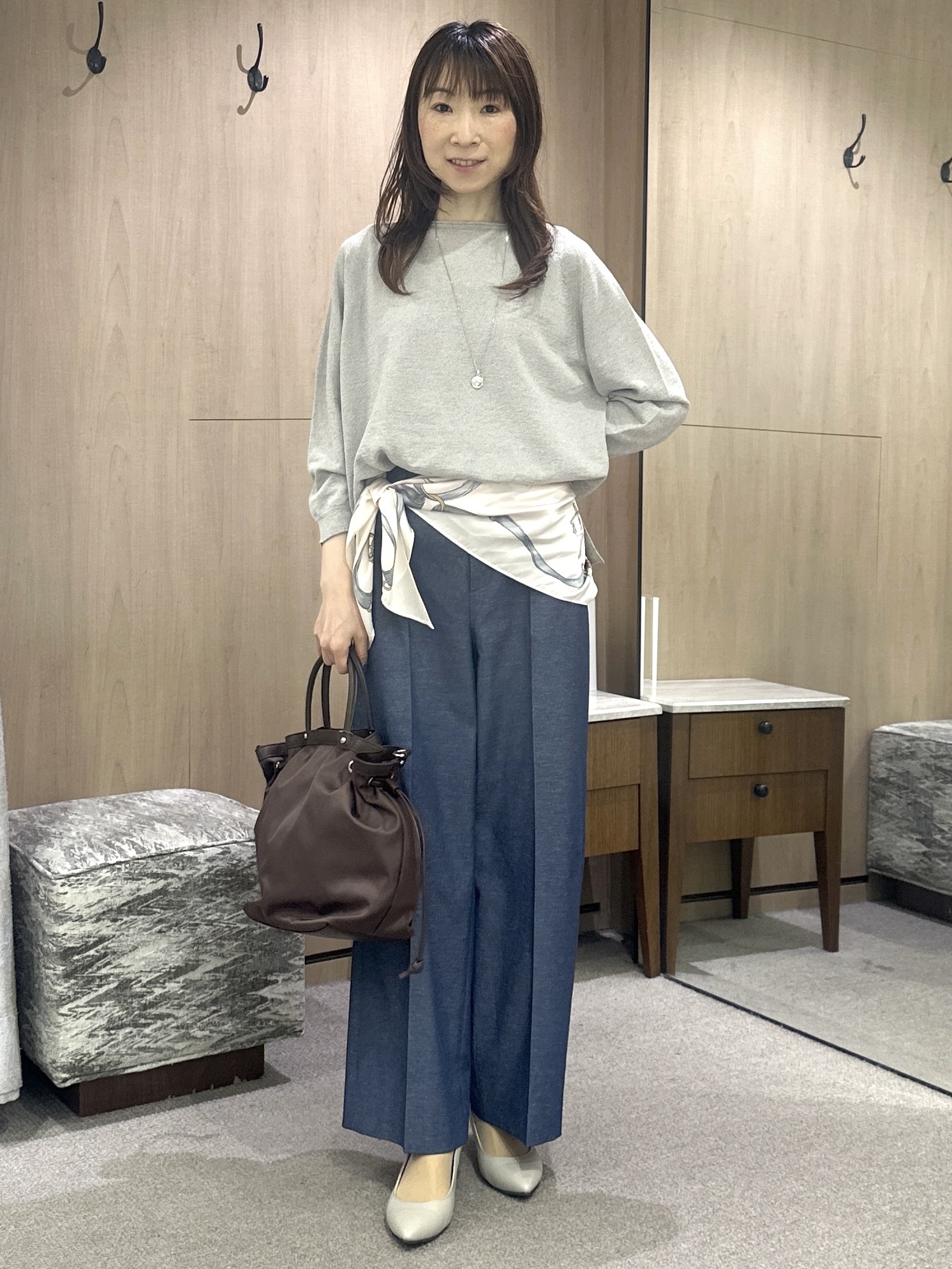 Miwaさんの「UNTITLED｜【麻100】リネンドルマンシャツ」を使ったコーディネート