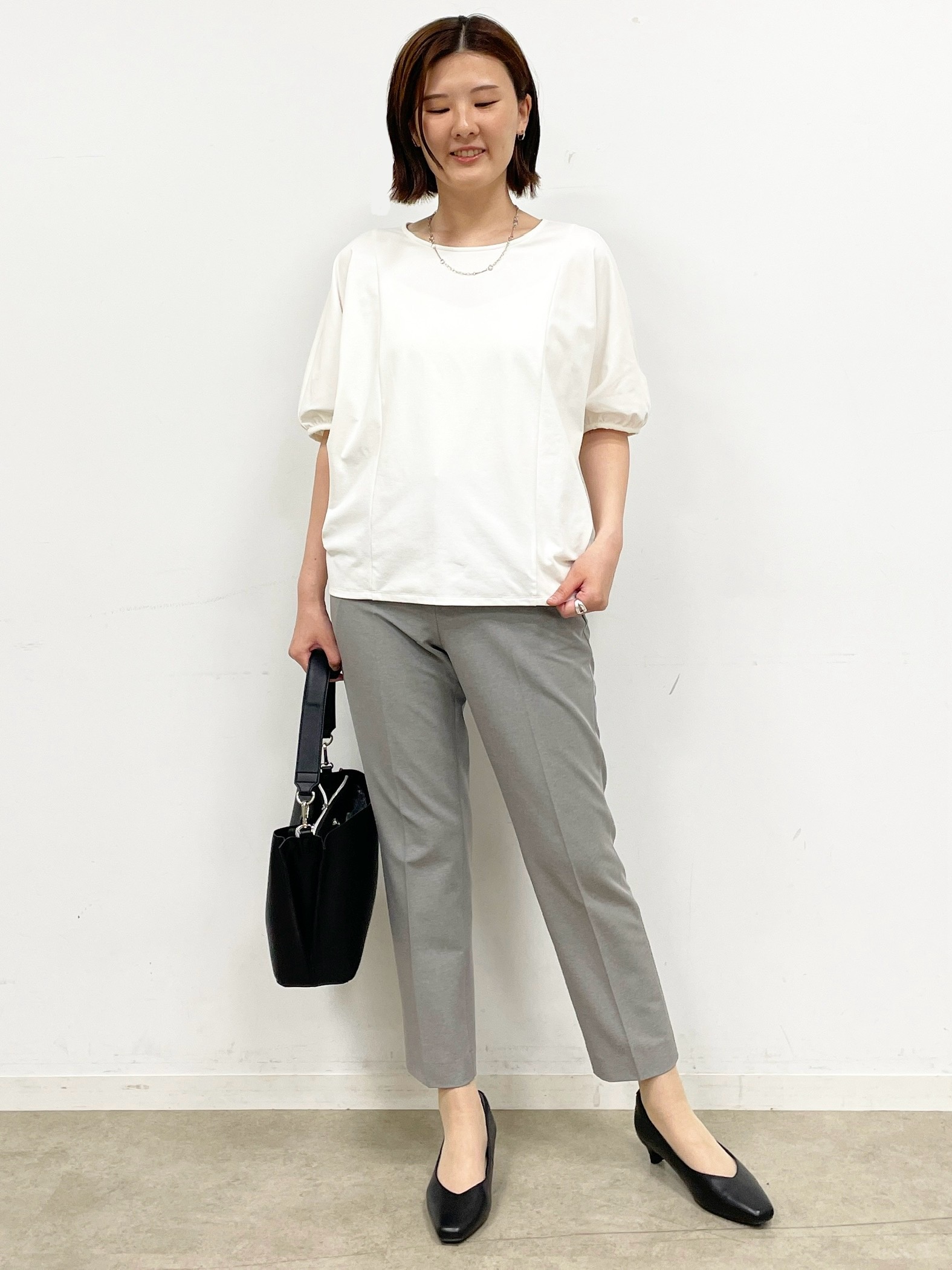 あやたかさんの「Reflect｜【UVカット／接触冷感／吸水速乾】ギャザースリーブカットソー」を使ったコーディネート