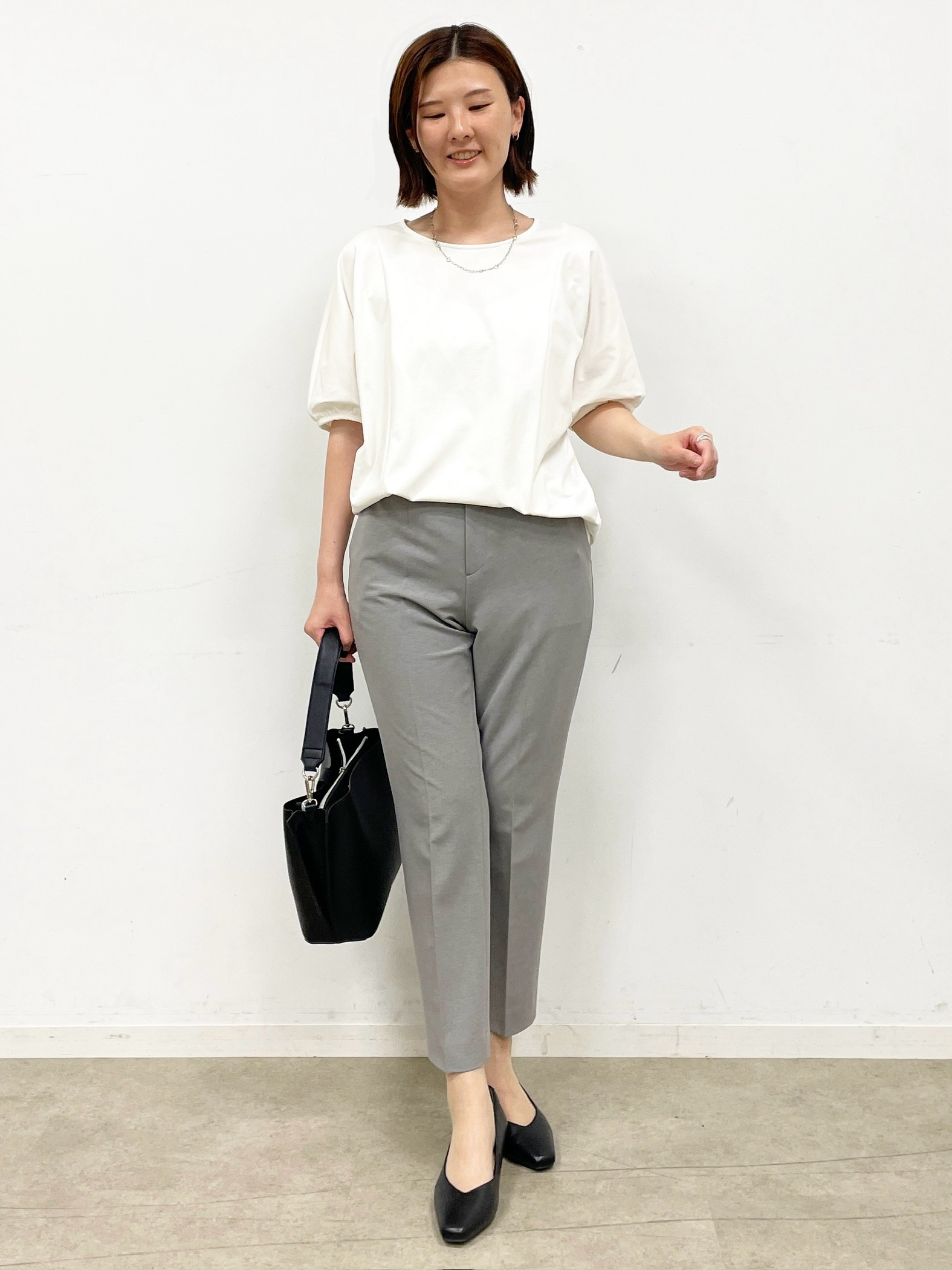 あやたかさんの「Reflect｜【UVカット／接触冷感／吸水速乾】ギャザースリーブカットソー」を使ったコーディネート
