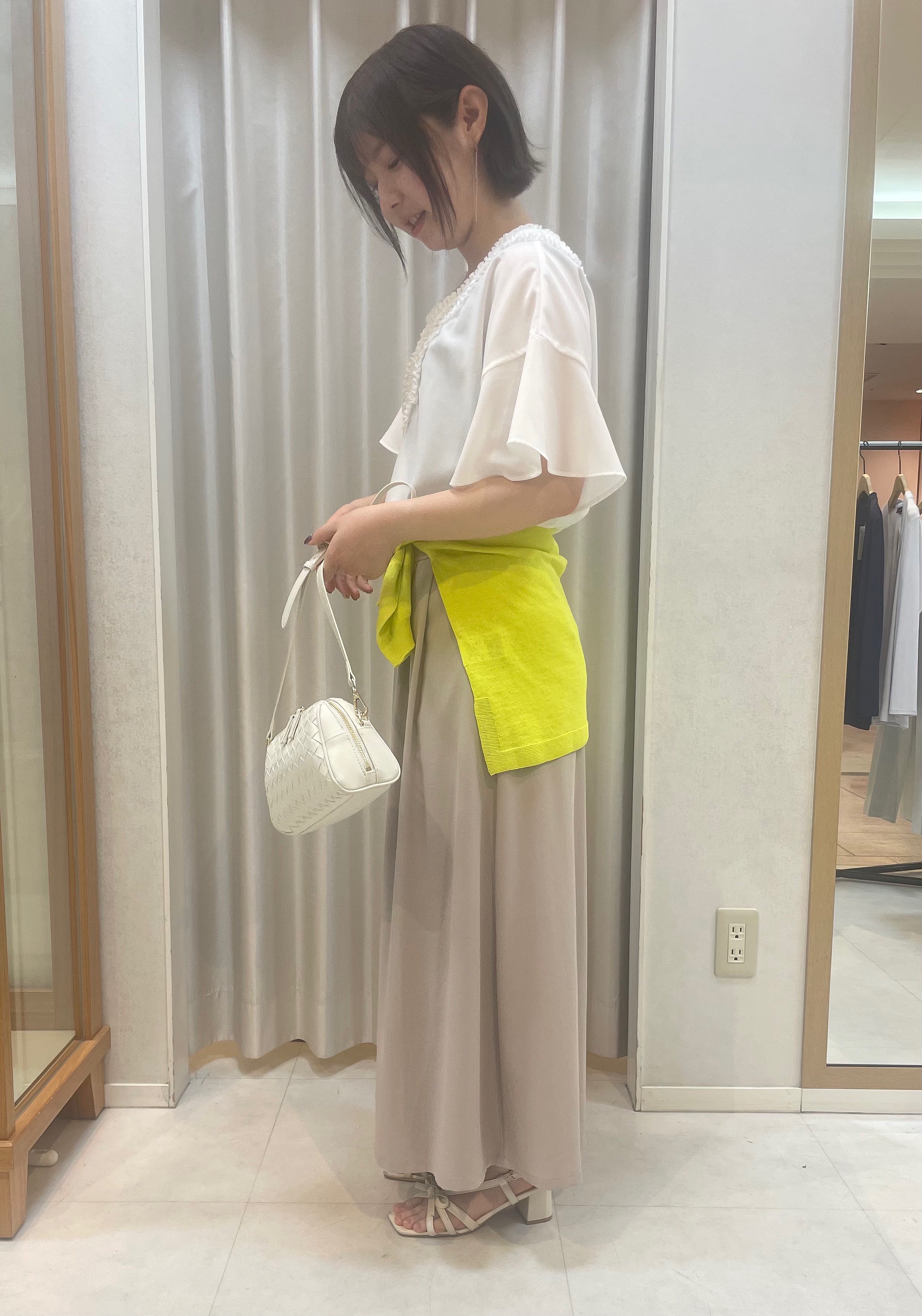チカさんの「UNTITLED｜【接触冷感/はっ水/セットアップ可】リラクシーガウチョパンツ」を使ったコーディネート