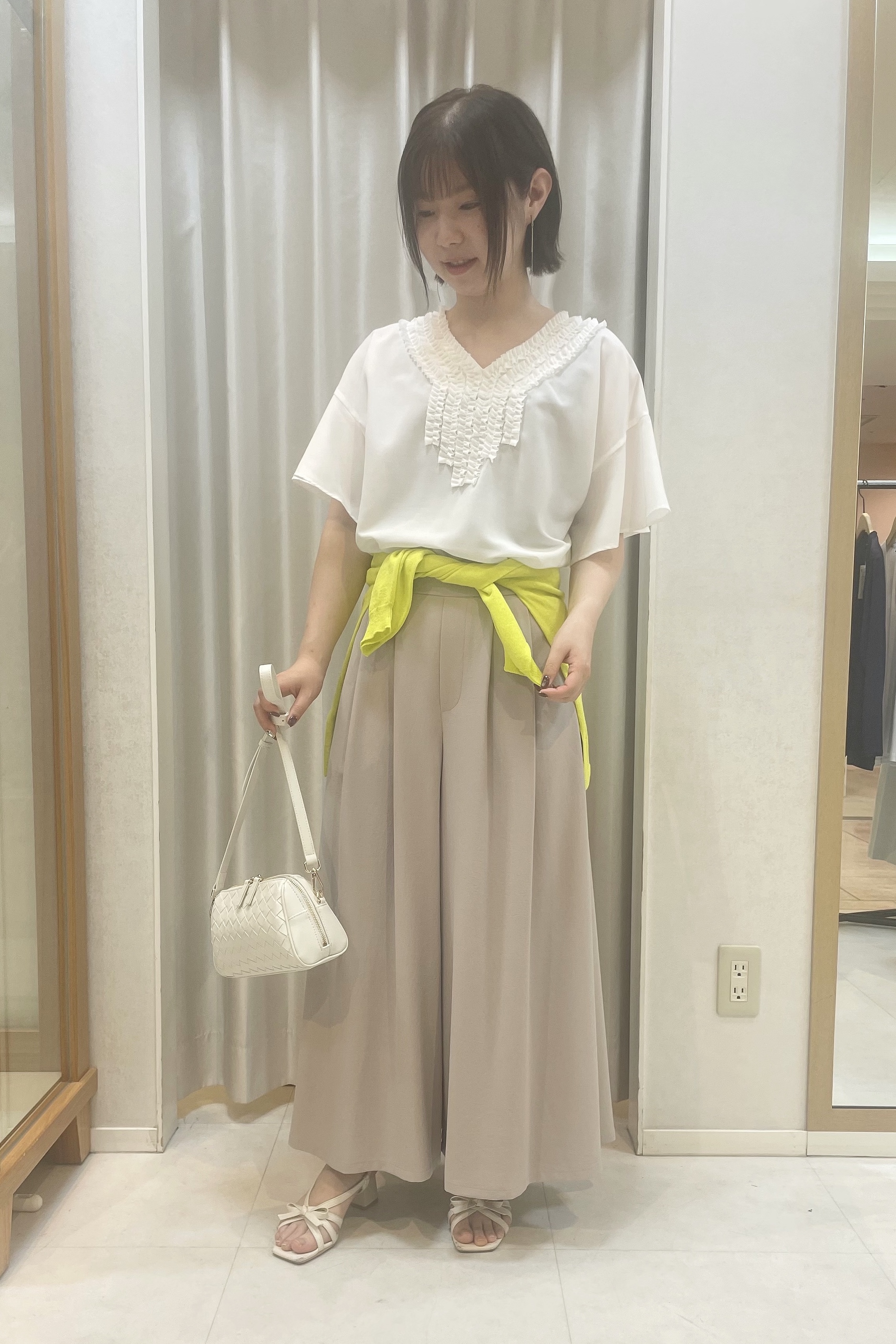 チカさんの「UNTITLED｜【接触冷感/はっ水/セットアップ可】リラクシーガウチョパンツ」を使ったコーディネート