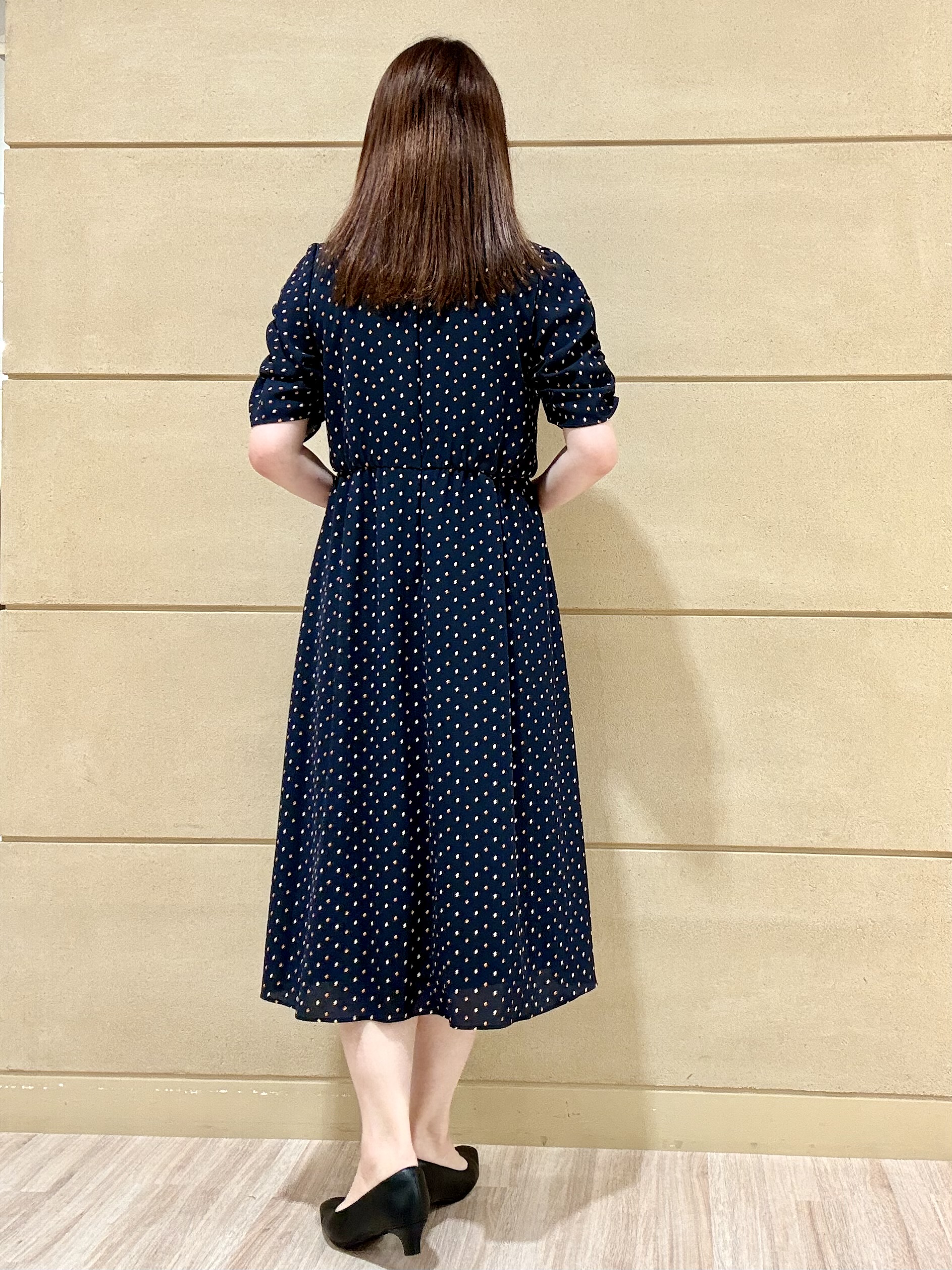 Marさんの「Reflect｜小紋柄ジョーゼットワンピース」を使ったコーディネート