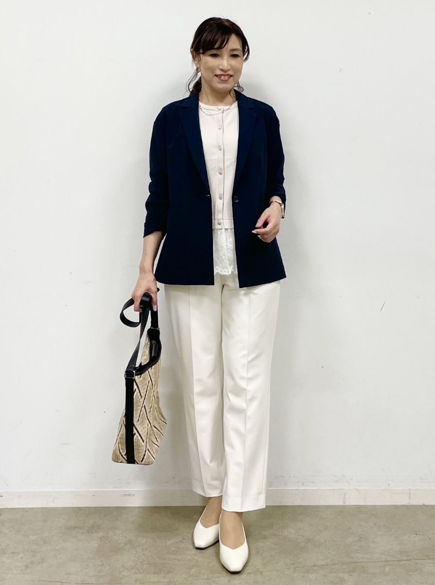 ayaさんの「Reflect｜【SS-4Lサイズ／接触冷感／シワになりにくい】リラクシーテーラードジャケット」を使ったコーディネート