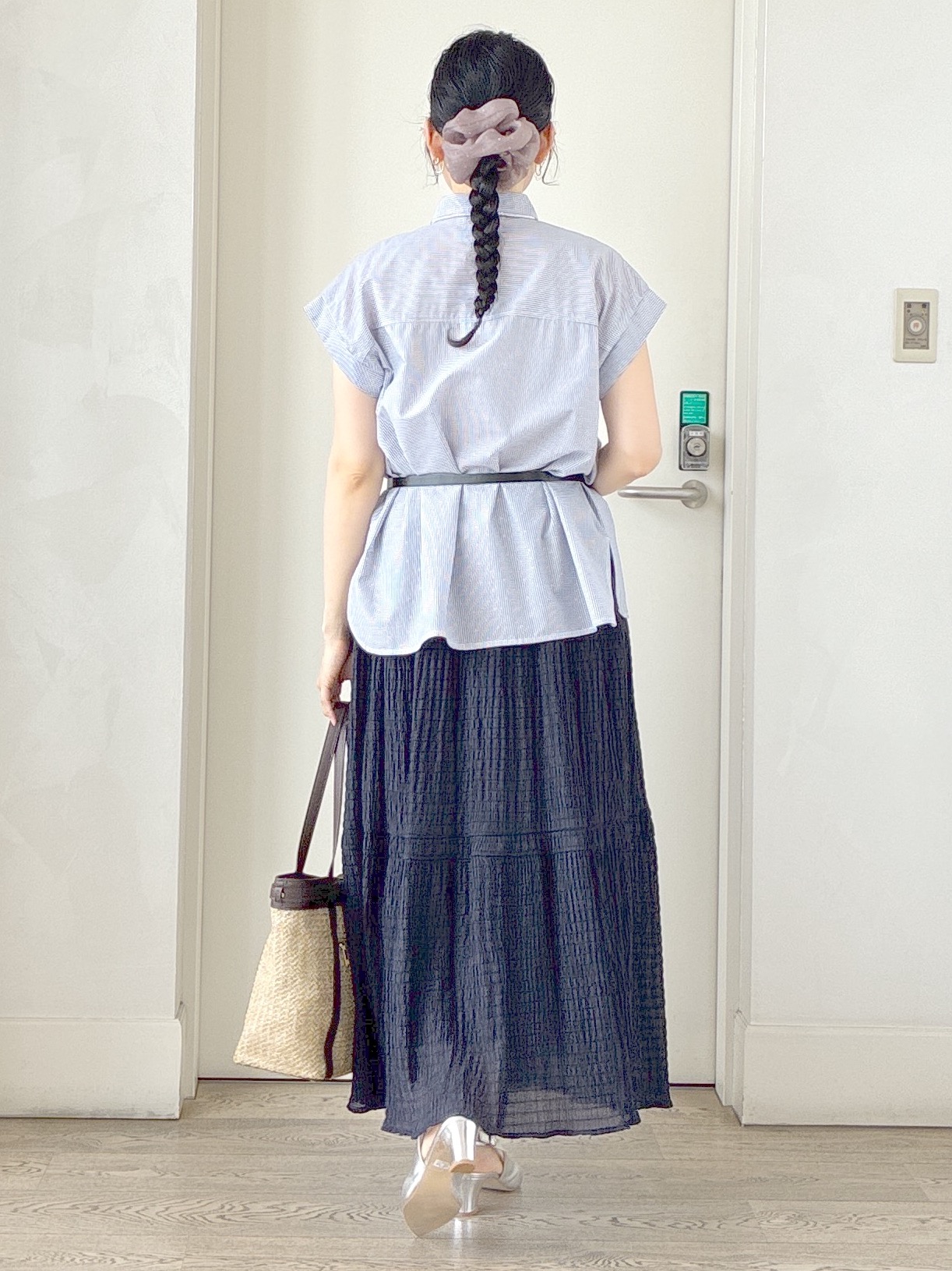  beni_gingerさんの「Reflect｜【接触冷感】フレンチスリーブシャツブラウス」を使ったコーディネート