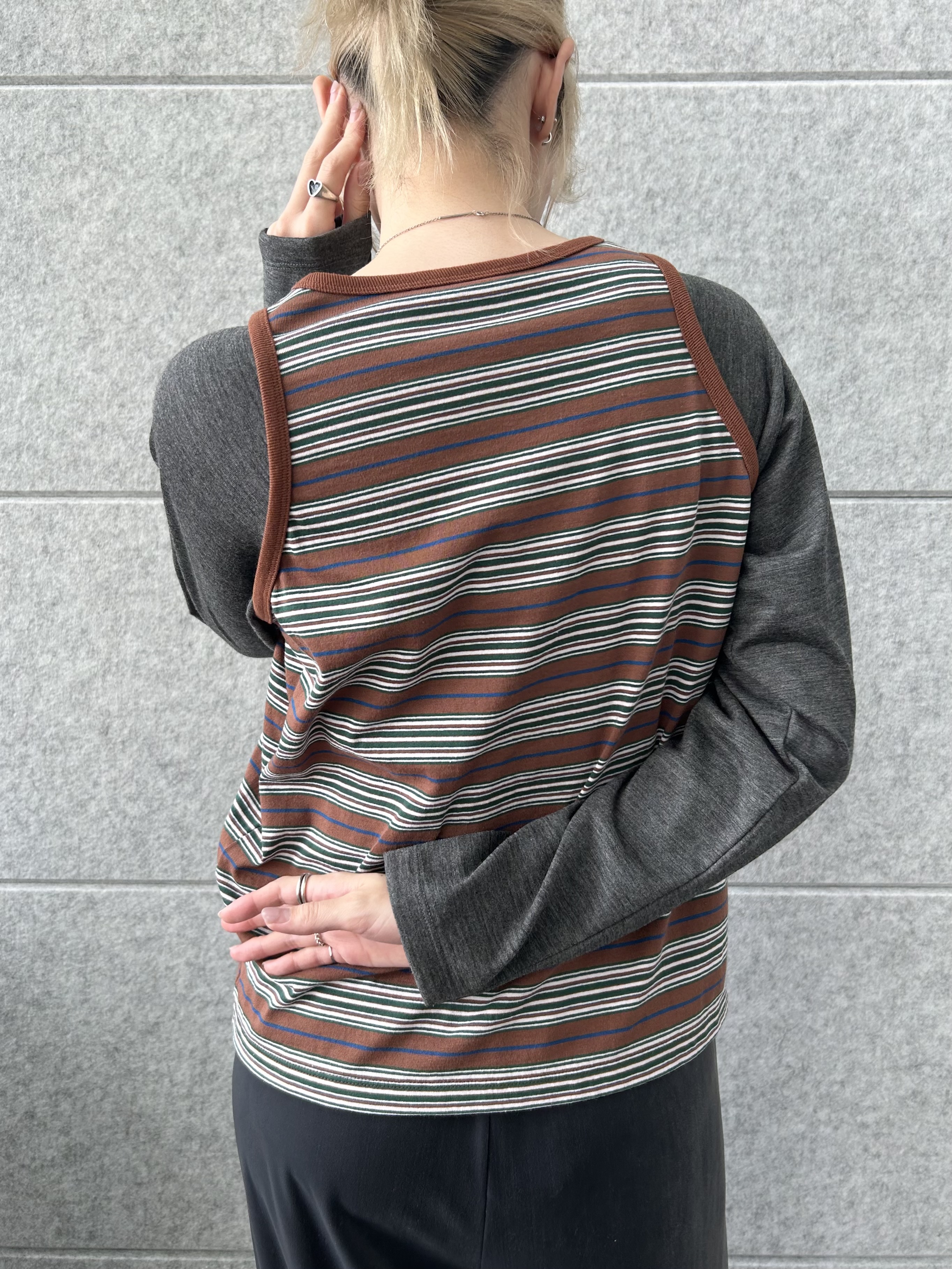 honoka Aさんの「CODE A｜Girls department Club｜BORDER TANK LAYER LS」を使ったコーディネート
