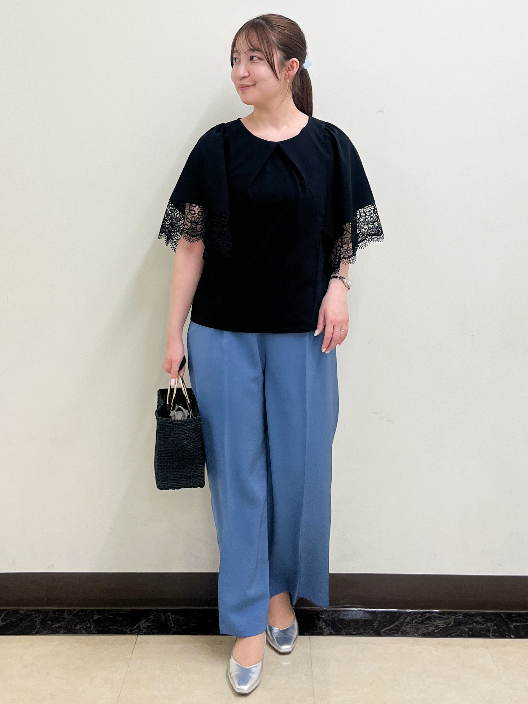 mikikoさんの「Reflect｜【UVカット／接触冷感】レーススリーブジャージカットソー」を使ったコーディネート