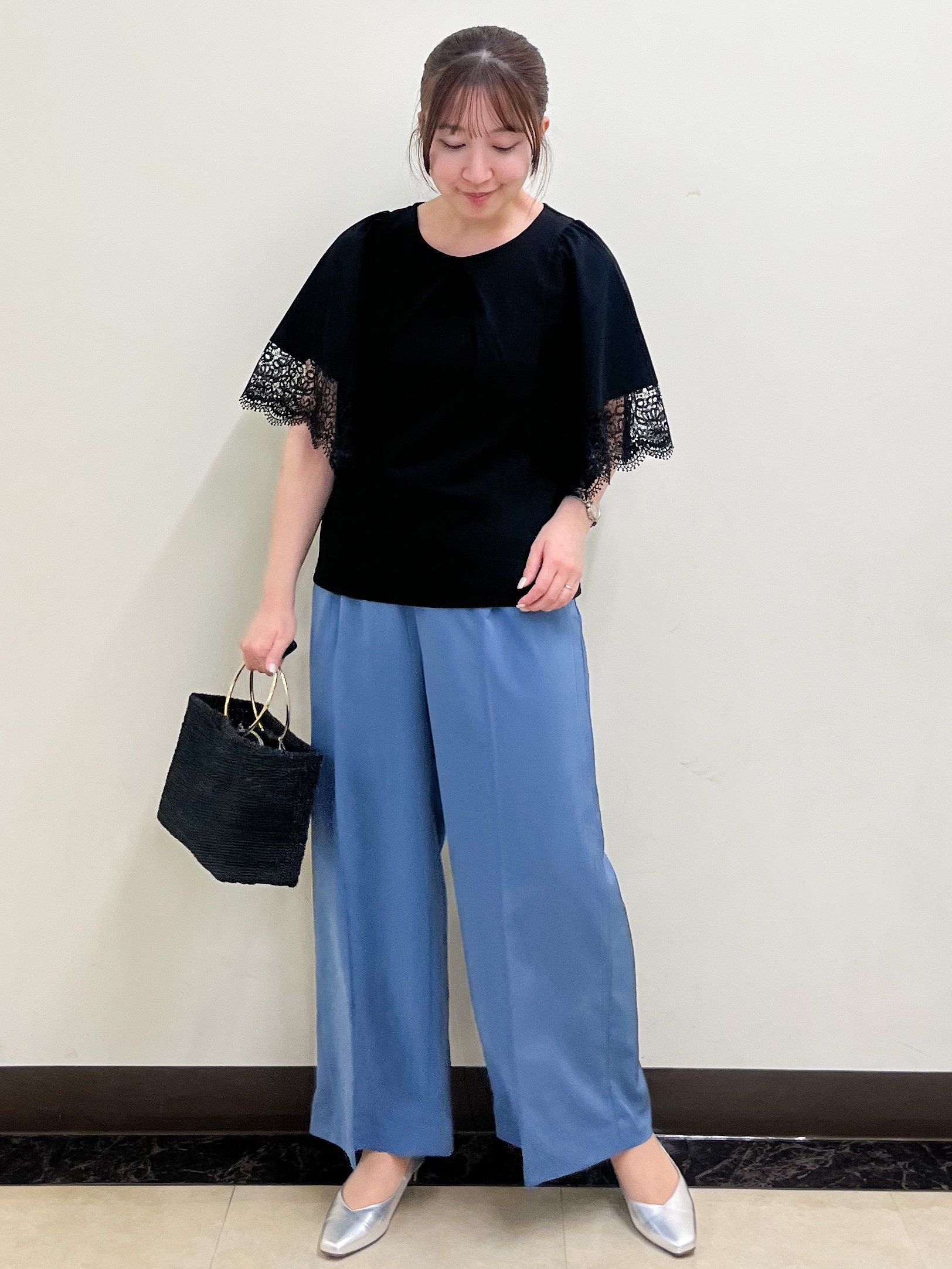 mikikoさんの「Reflect｜【UVカット／接触冷感】レーススリーブジャージカットソー」を使ったコーディネート