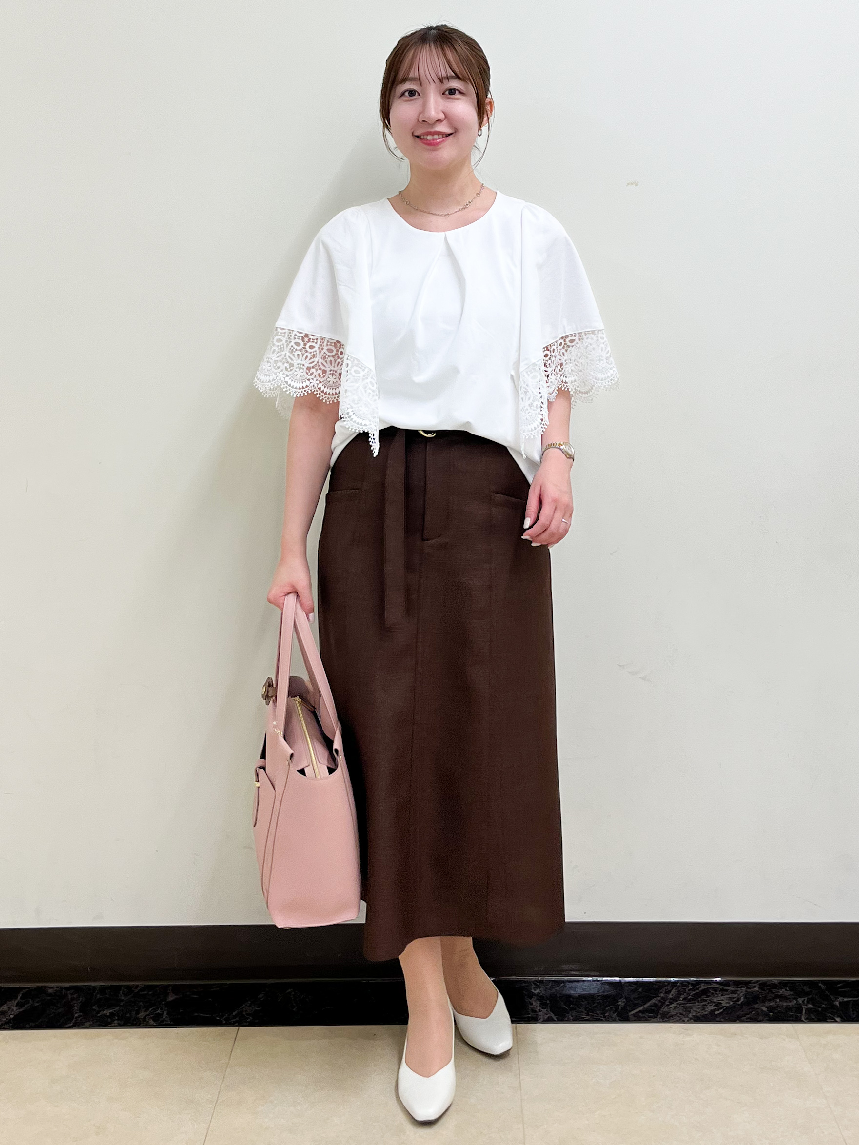 mikikoさんの「Reflect｜【UVカット／接触冷感】レーススリーブジャージカットソー」を使ったコーディネート