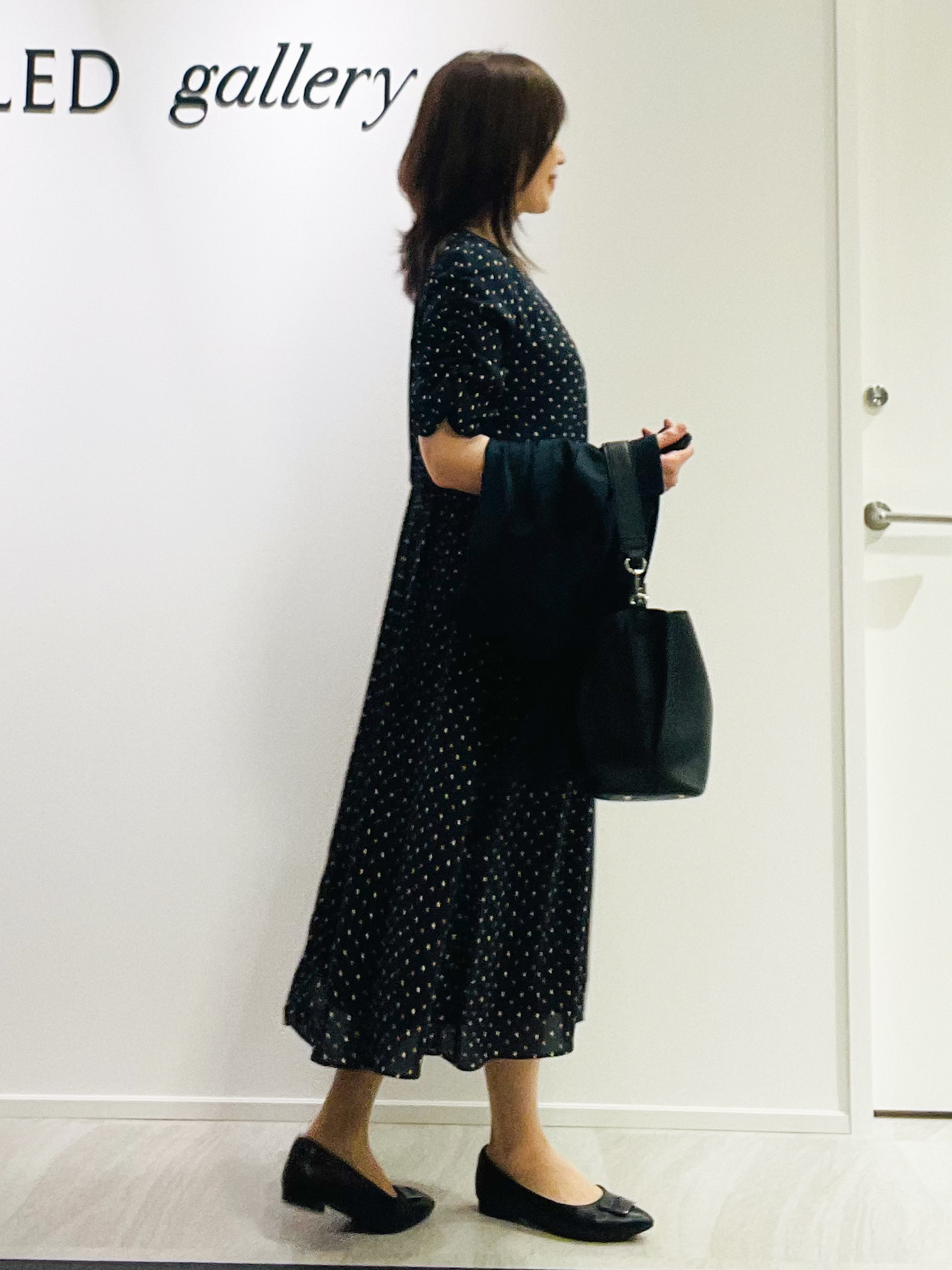 めいさんの「UNTITLED｜小紋柄ジョーゼットワンピース」を使ったコーディネート