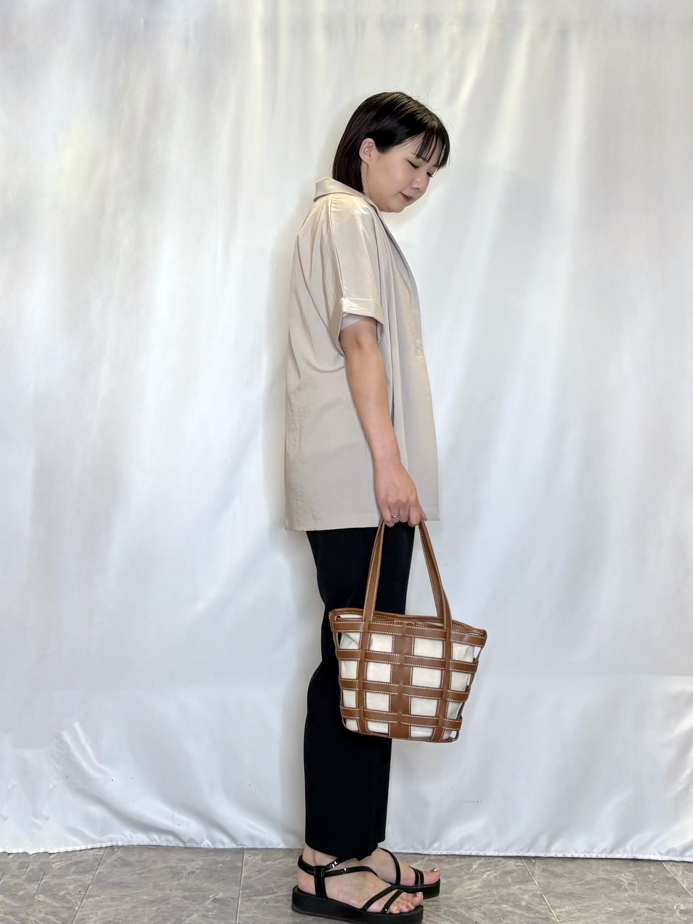 ネリさんの「SHOO･LA･RUE｜【高レビュー/洗濯機可/セットアップ可】軽凛(かろりん) ひんやり半袖ジャケット」を使ったコーディネート