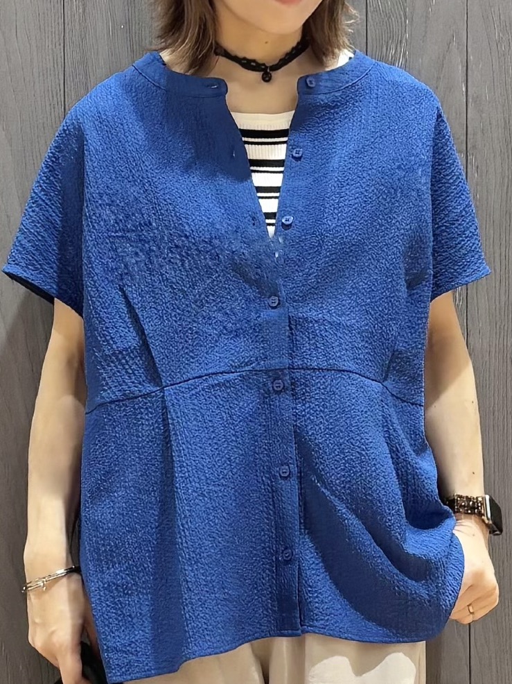 meiさんの「SHOO･LA･RUE｜【前後2WAY/S-LL/洗濯機可】インしない リボンがアクセント ウエストタックブラウス」を使ったコーディネート