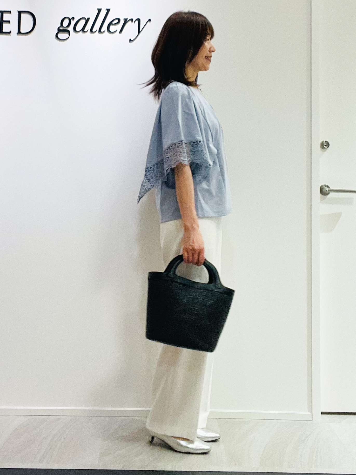 めいさんの「UNTITLED｜【UVカット／接触冷感】レーススリーブジャージカットソー」を使ったコーディネート