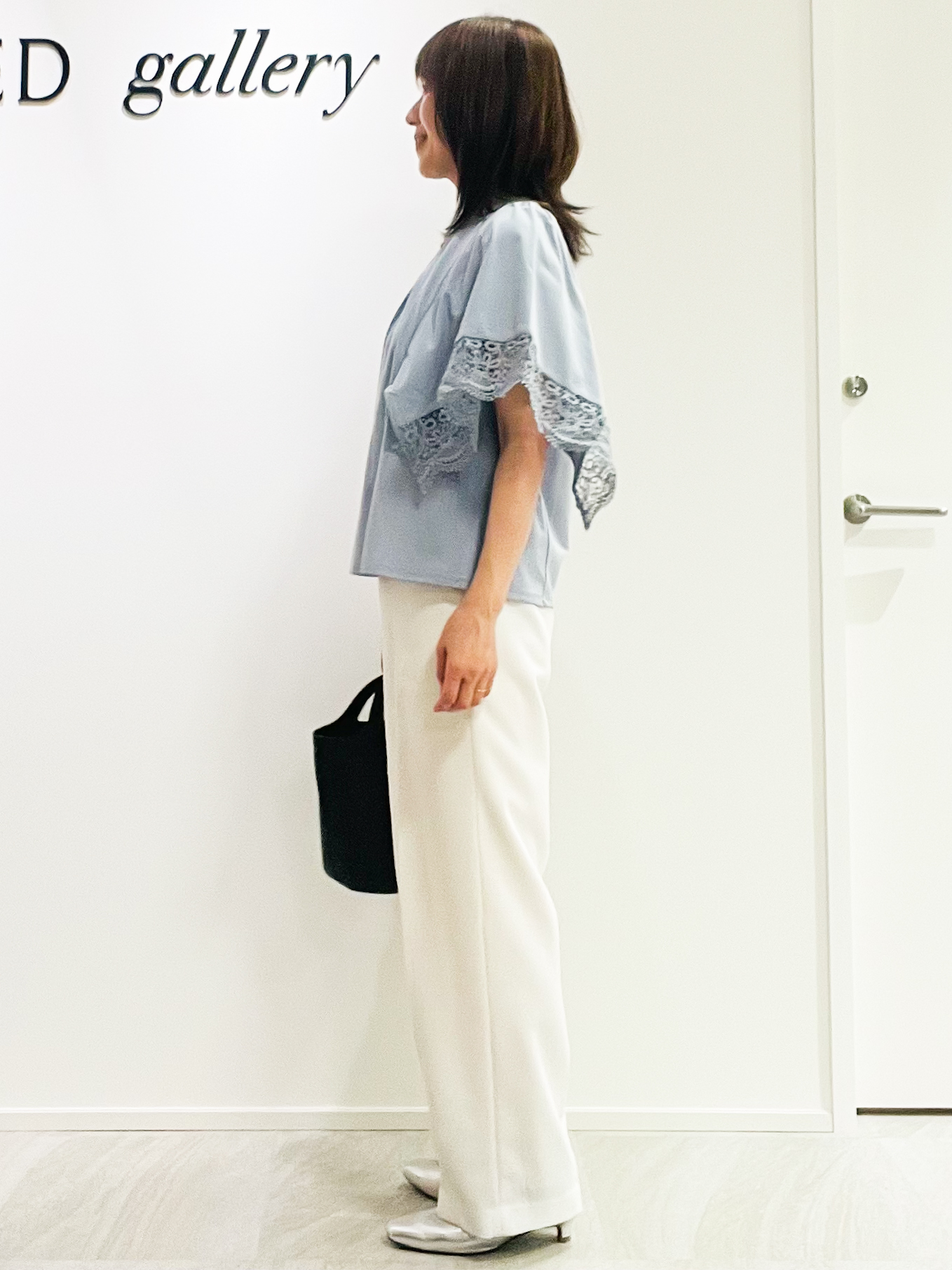 めいさんの「UNTITLED｜【UVカット／接触冷感】レーススリーブジャージカットソー」を使ったコーディネート