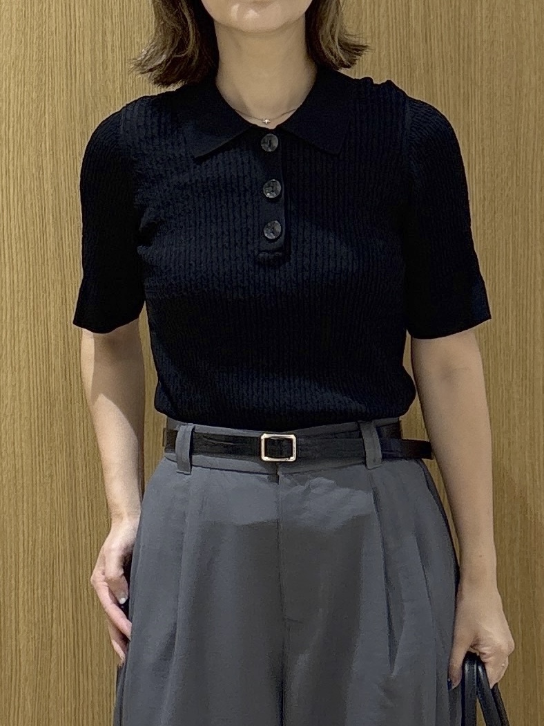 たけねぇさんの「OPAQUE.CLIP｜【UV／接触冷感】ケーブルポロニット《洗濯機OK／抗ピル》」を使ったコーディネート