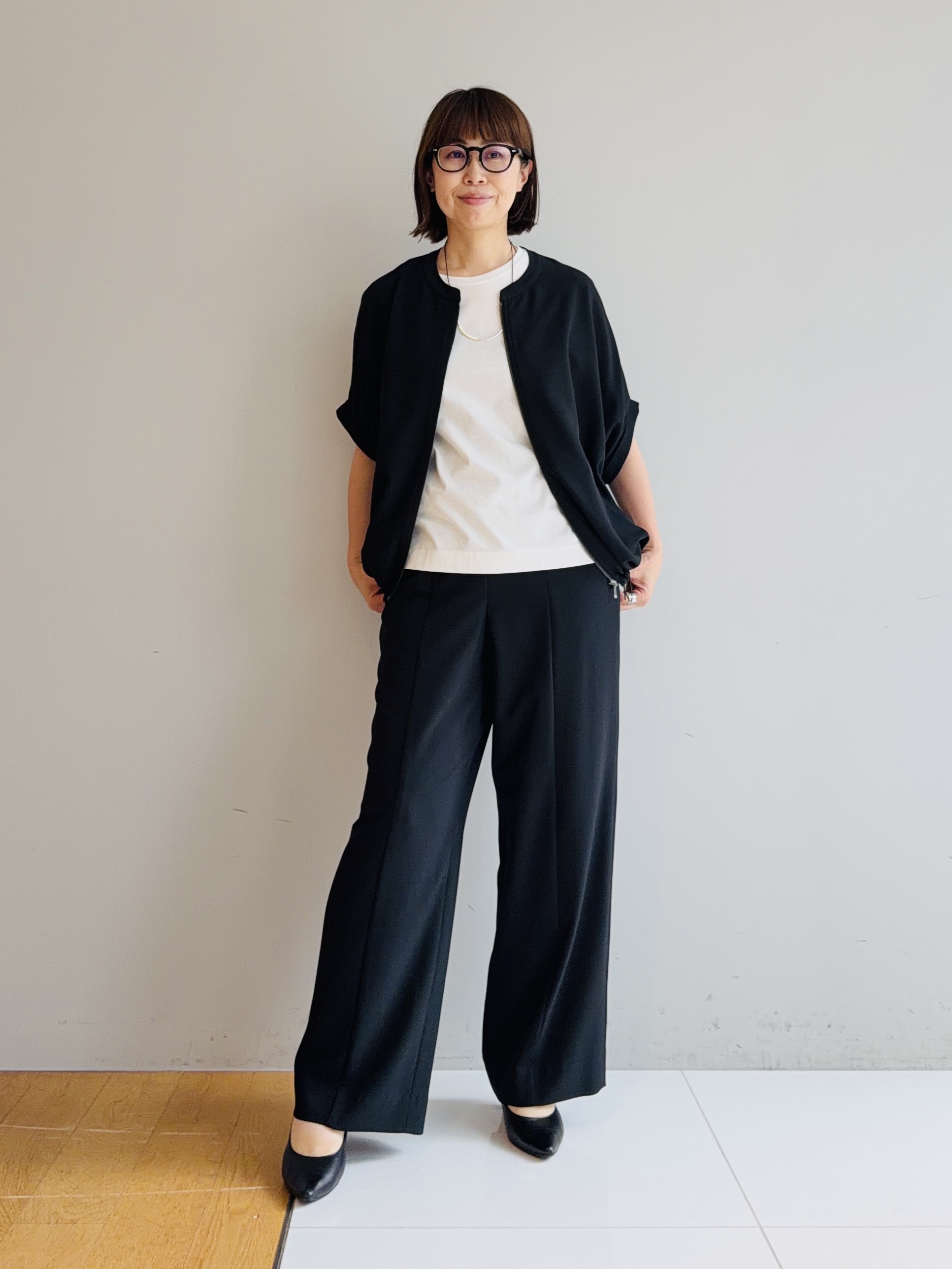 murayamaさんの「INDIVI｜【着る日傘】ドルマンフォルムブルゾン」を使ったコーディネート