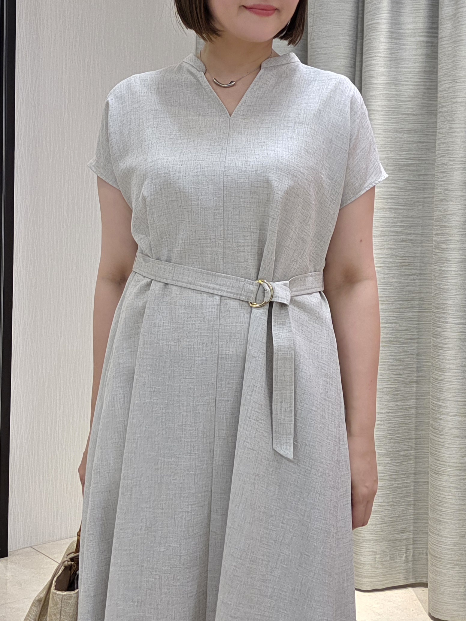 naokoさんの「UNTITLED｜【UV/接触冷感/遮熱/通気性】スラブバンドカラーワンピース」を使ったコーディネート