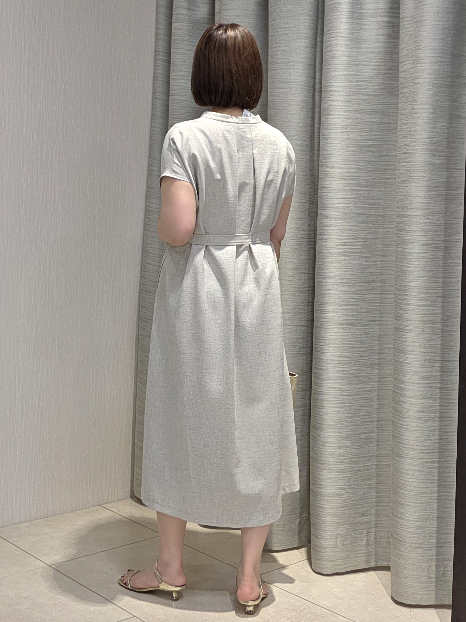 naokoさんの「UNTITLED｜【UV/接触冷感/遮熱/通気性】スラブバンドカラーワンピース」を使ったコーディネート
