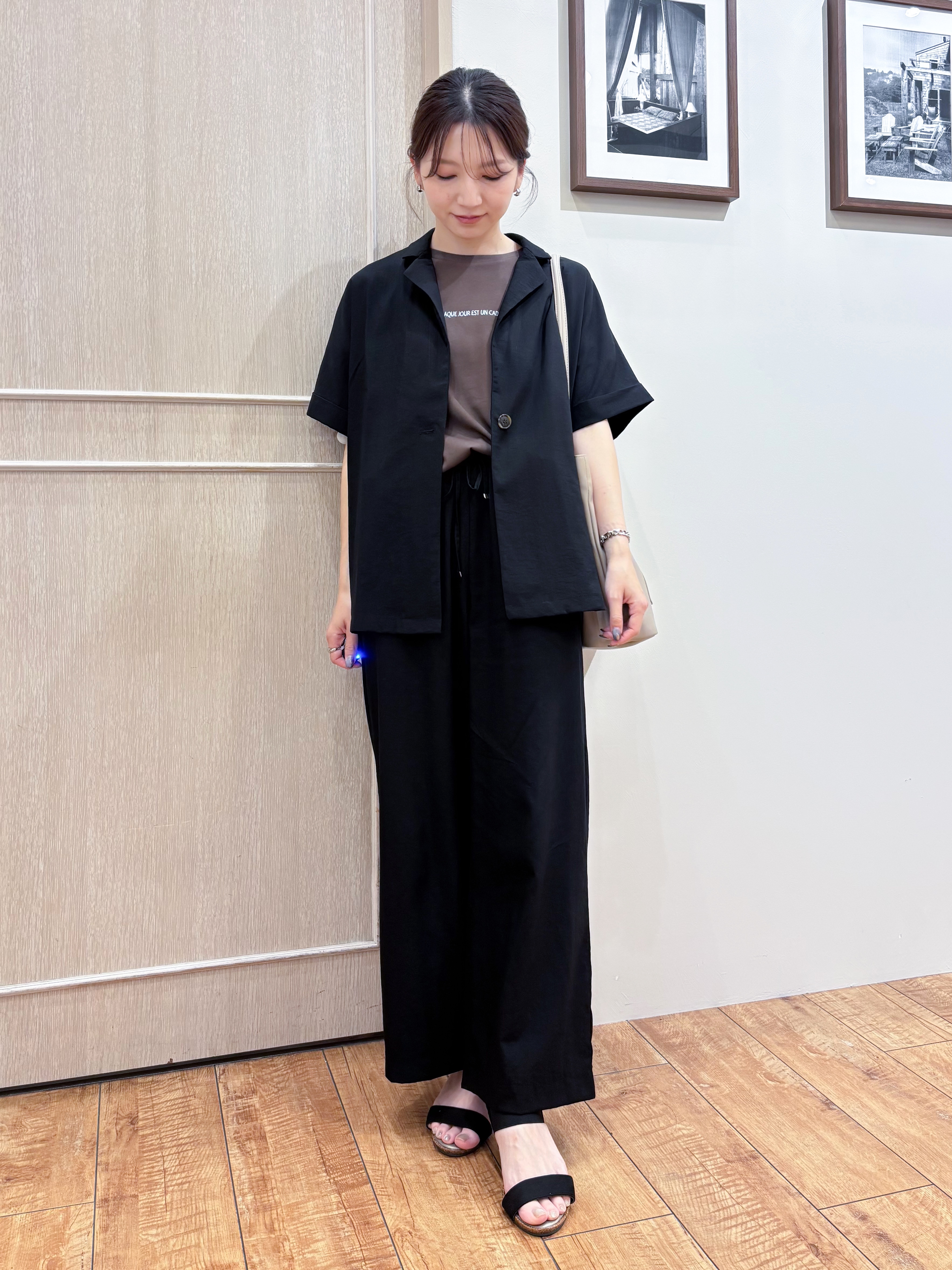 なみさんの「SHOO･LA･RUE｜【高レビュー/洗濯機可/セットアップ可】軽凛(かろりん) ひんやり半袖ジャケット」を使ったコーディネート