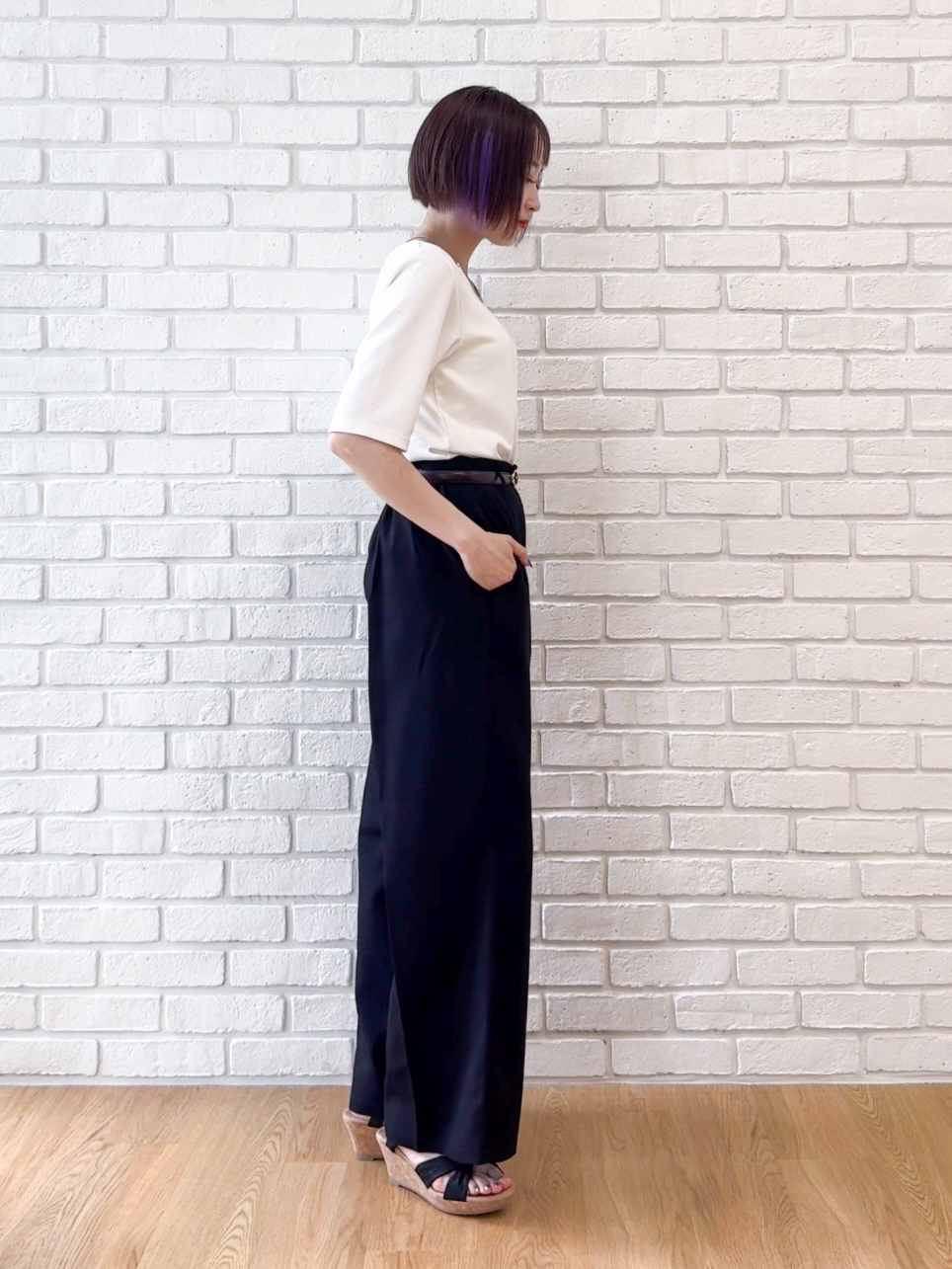 𝐜𝐡𝐢𝐤𝐚さんの「SHOO･LA･RUE｜【高レビュー/洗濯機可/セットアップ可】軽凛(かろりん) ひんやり半袖ジャケット」を使ったコーディネート